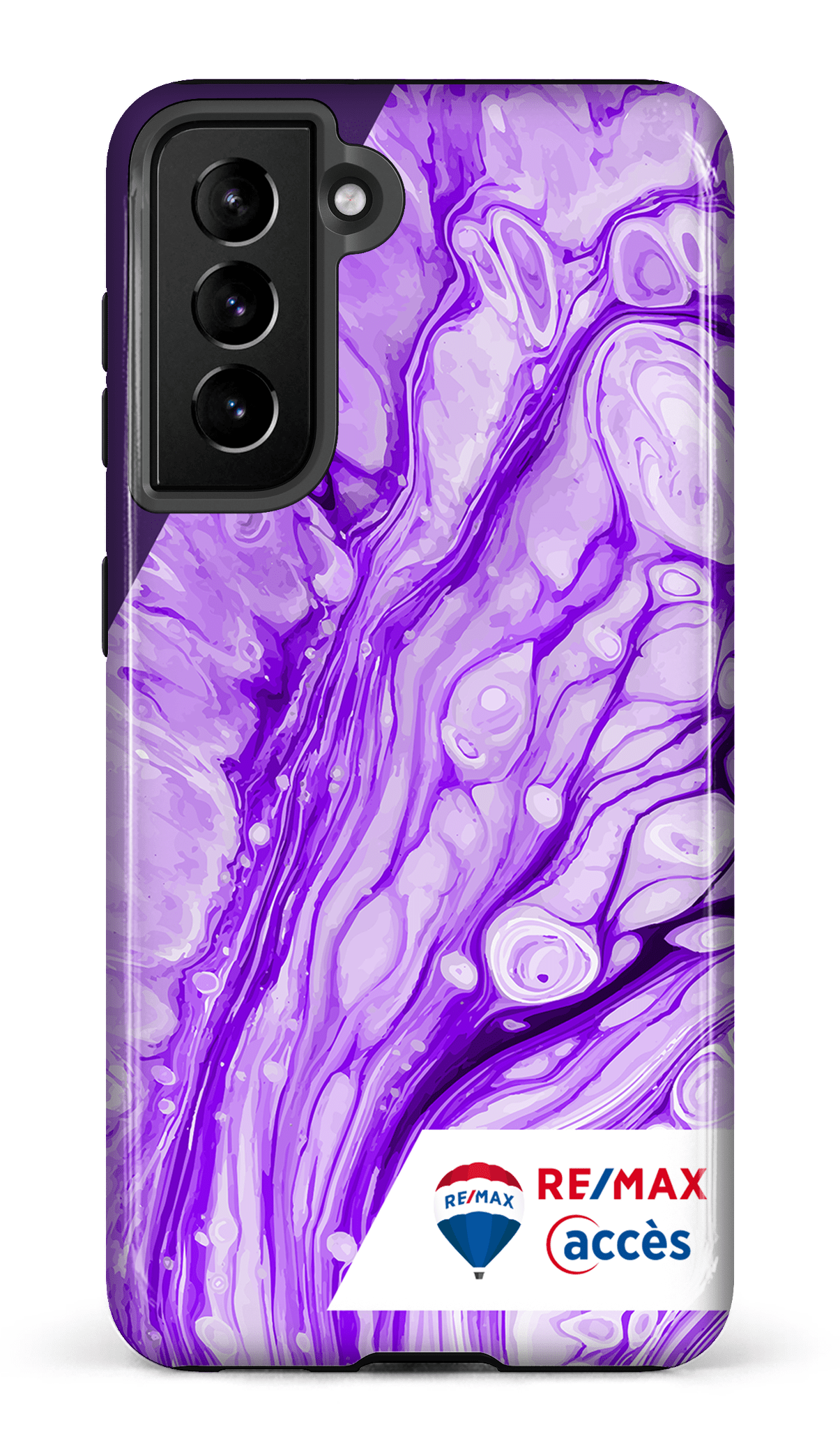 Galaxy S21 Tough Peinture marbrée claire violette -