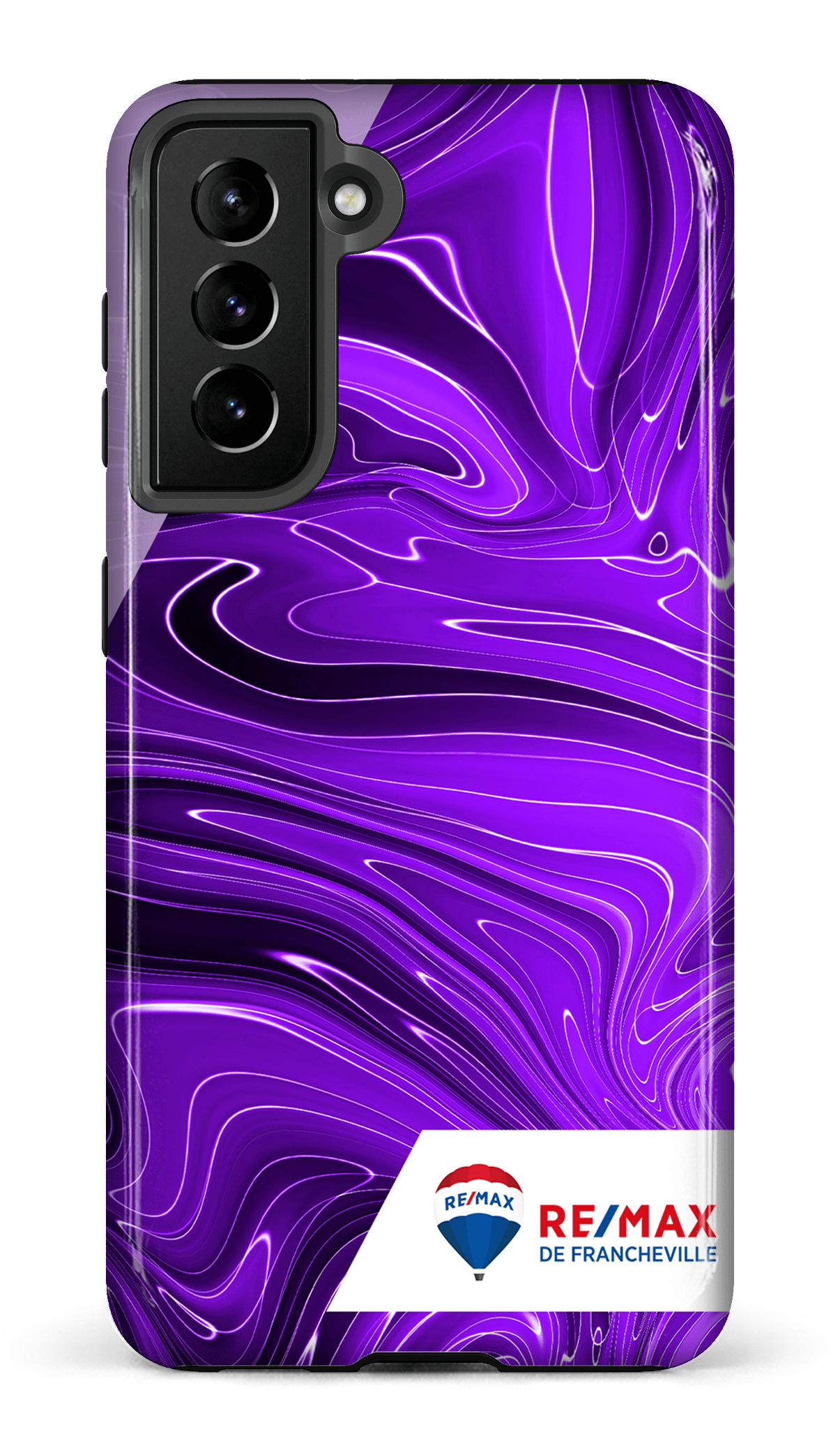 Galaxy S21 Tough Peinture marbrée sombre violette de Francheville -