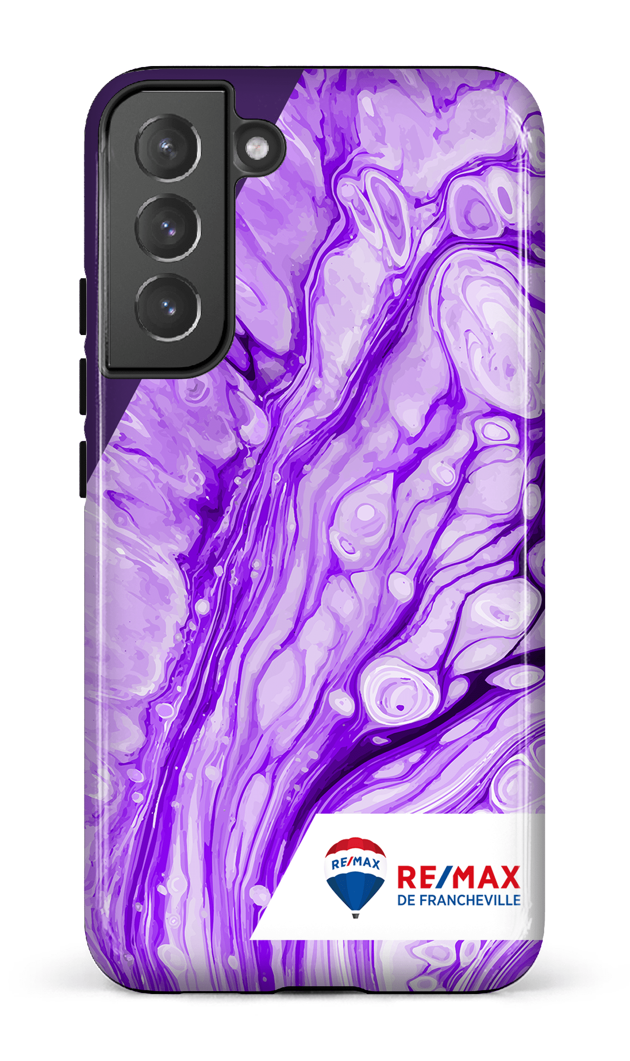 Galaxy S22 Plus Tough Peinture marbrée claire violette de Francheville -