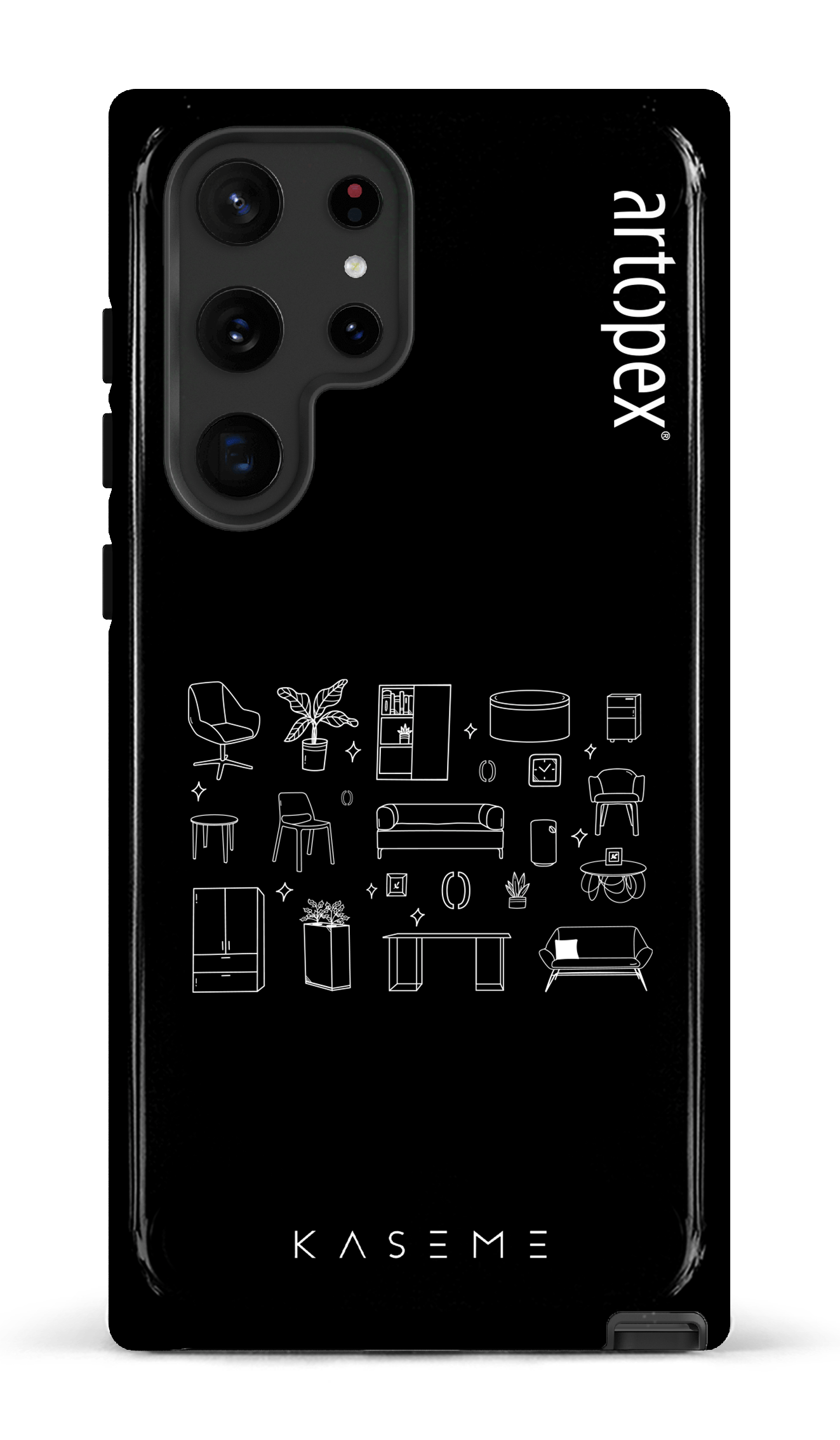 Galaxy S22 Ultra Tough L'essentiel noir par Artopex -