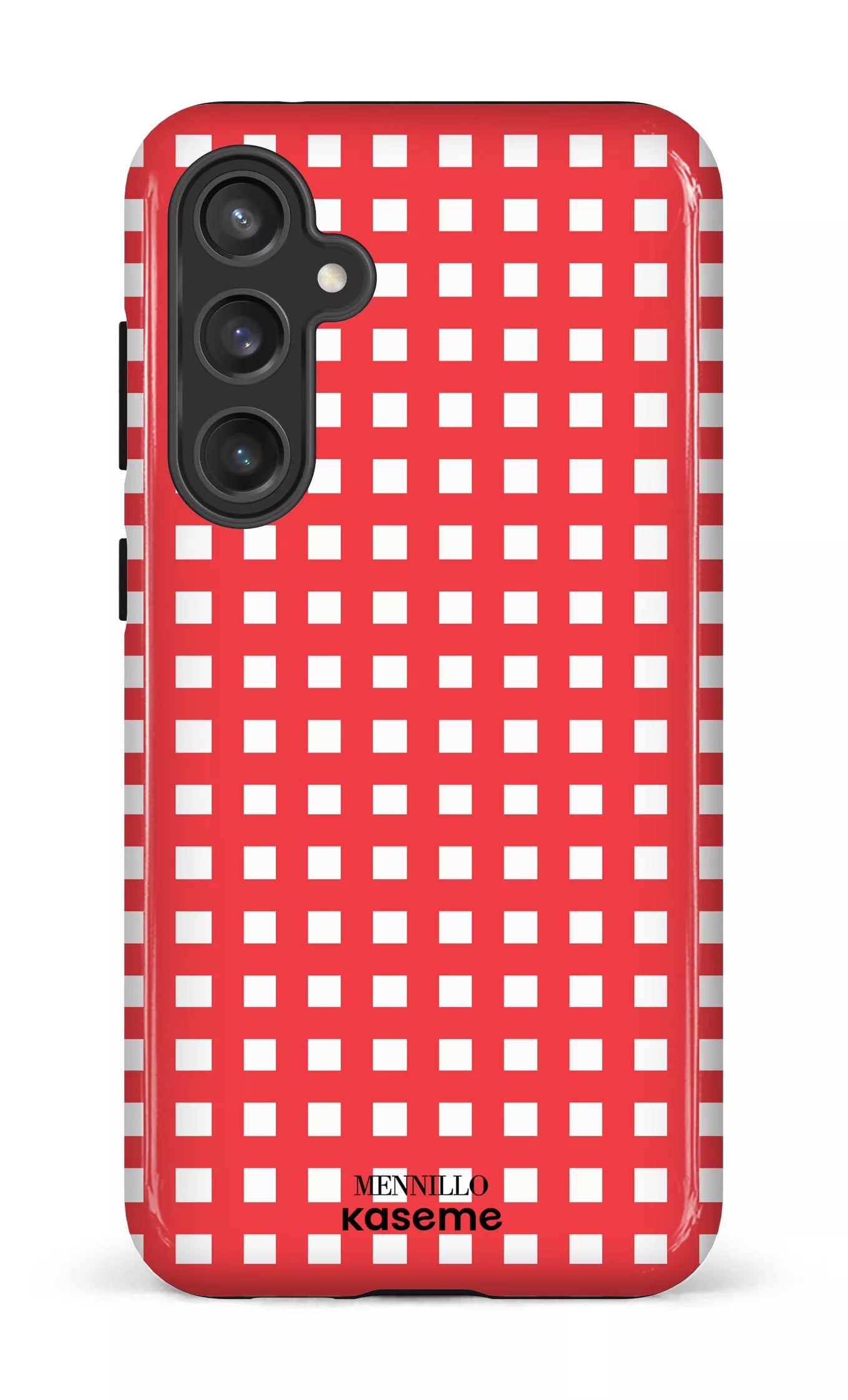 Galaxy S23 FE Tough Red Checkered by Mennillo -