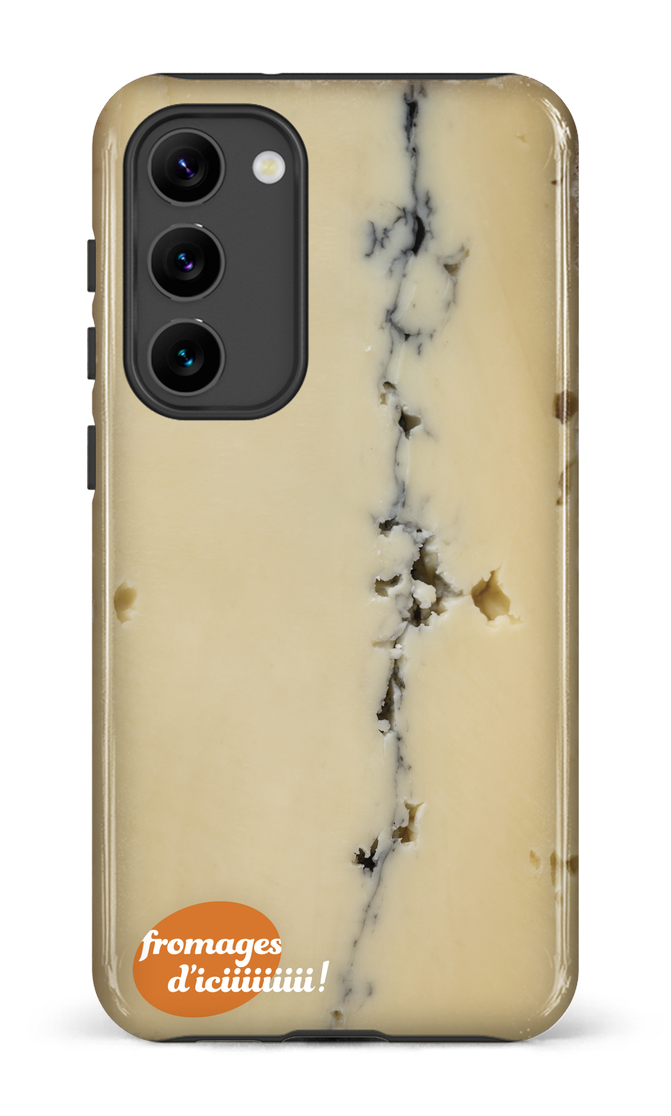 Galaxy S23 Plus Tough Gloss Fromage Cendré Logo -