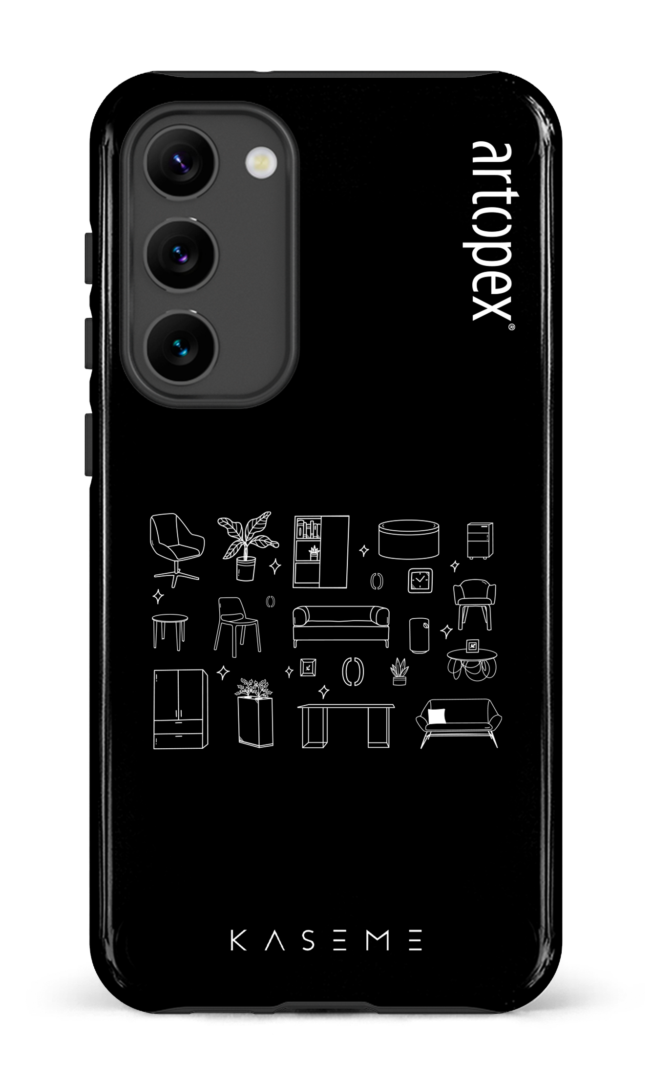 Galaxy S23 Plus Tough Gloss L'essentiel noir par Artopex -