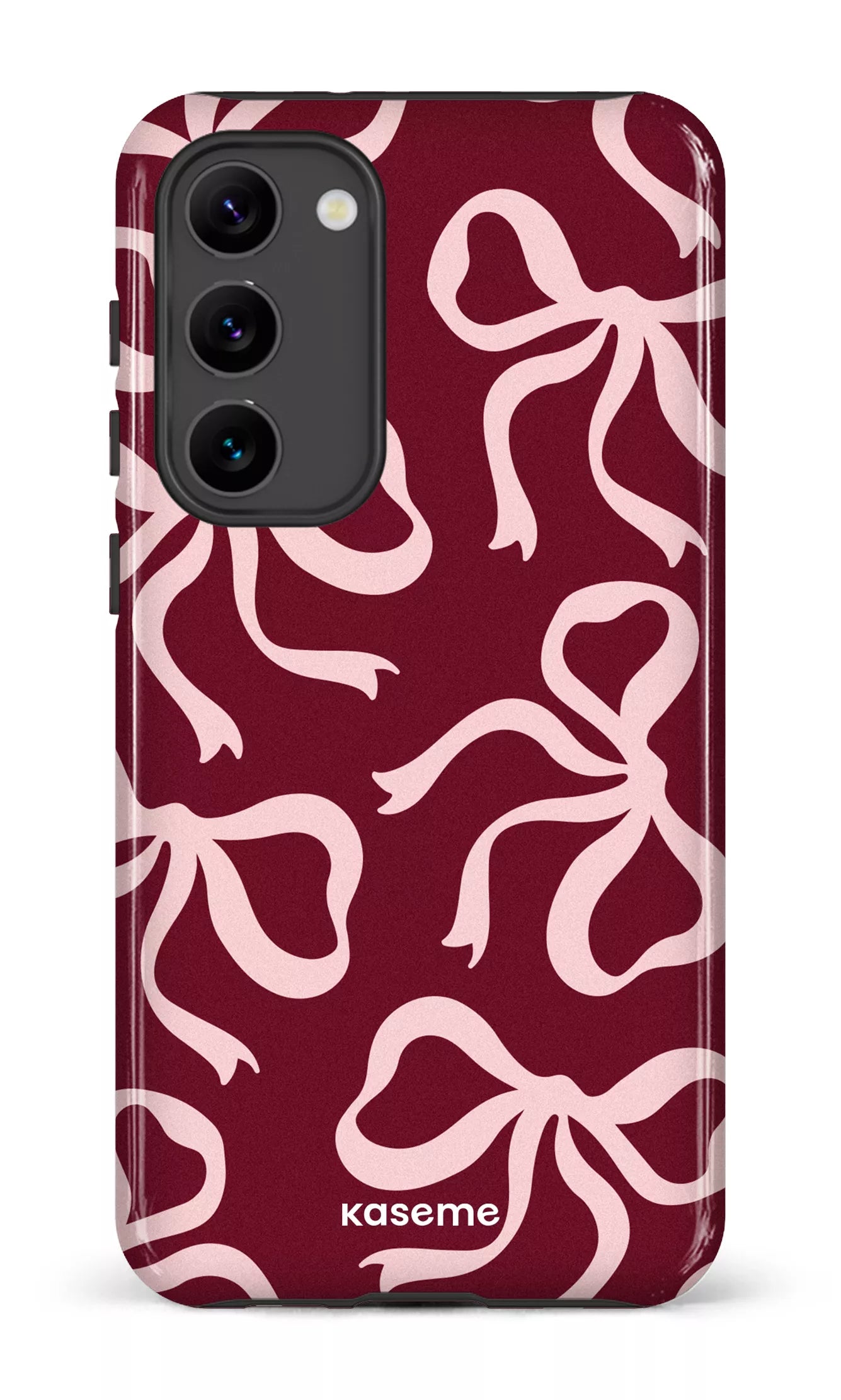 Galaxy S23 Plus Tough Gloss Lace Burgundy & Pink -