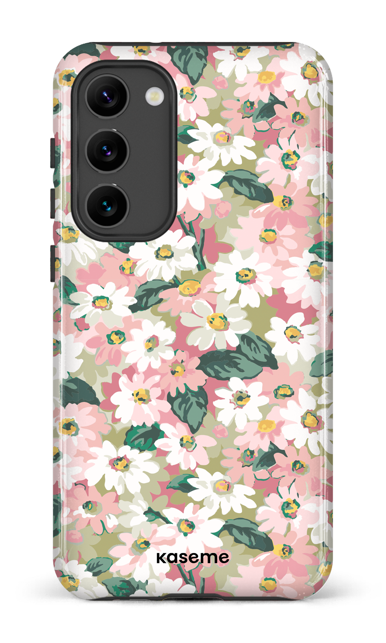 Galaxy S23 Plus Tough Gloss Mosaic of blooms green -