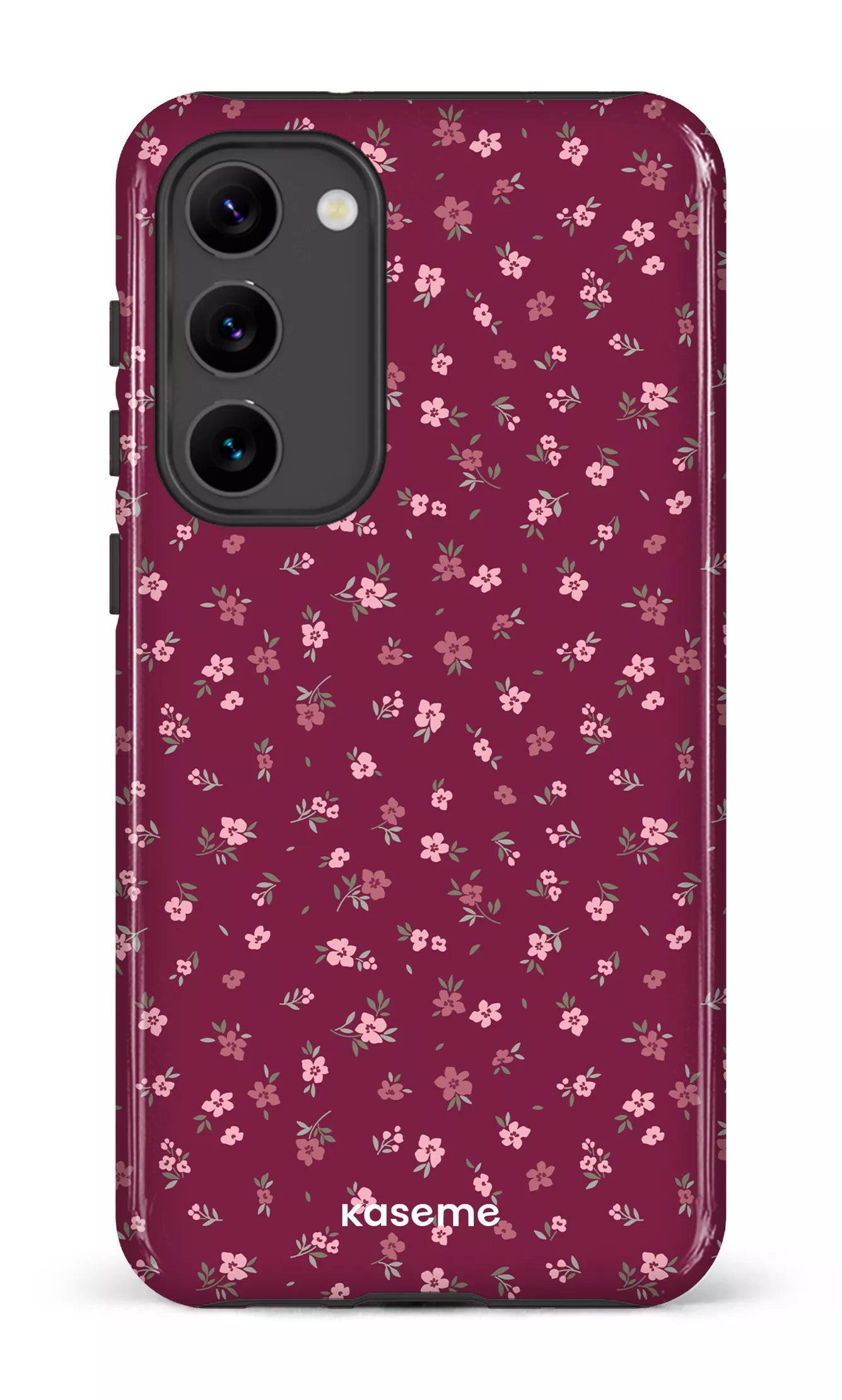 Galaxy S23 Plus Tough Gloss Porcelain Blossom Burgundy -