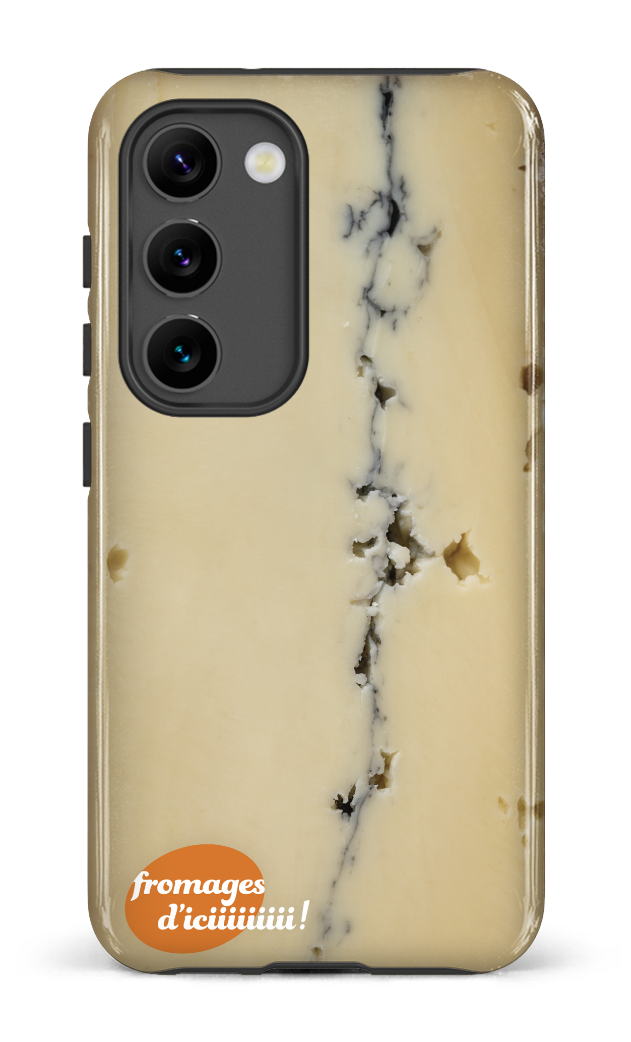 Galaxy S23 Tough Gloss Fromage Cendré Logo -