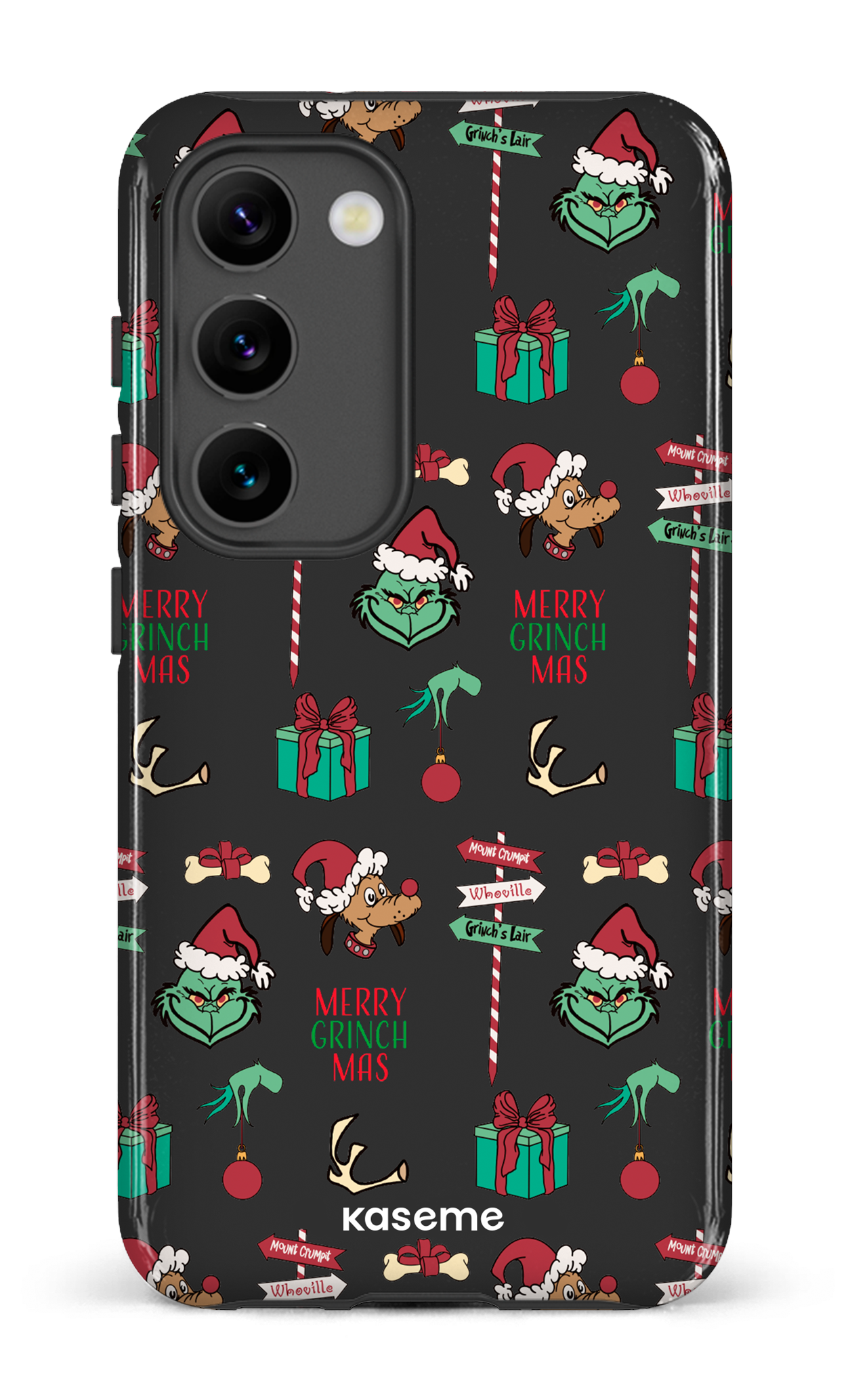 Galaxy S23 Tough Gloss Grinchmas black -
