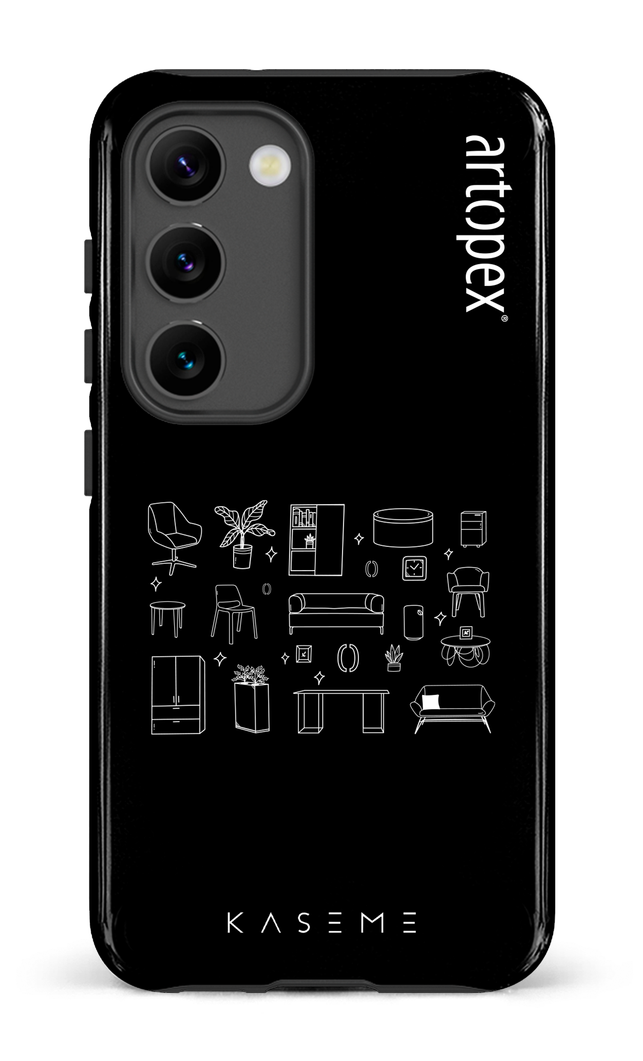 Galaxy S23 Tough Gloss L'essentiel noir par Artopex -