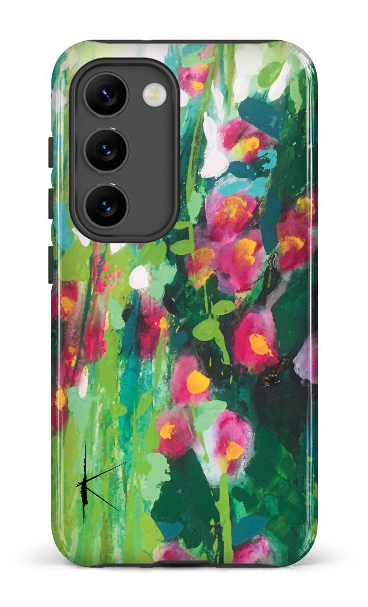 Galaxy S23 Tough Gloss La Rose Trémière par Kristine Girard -