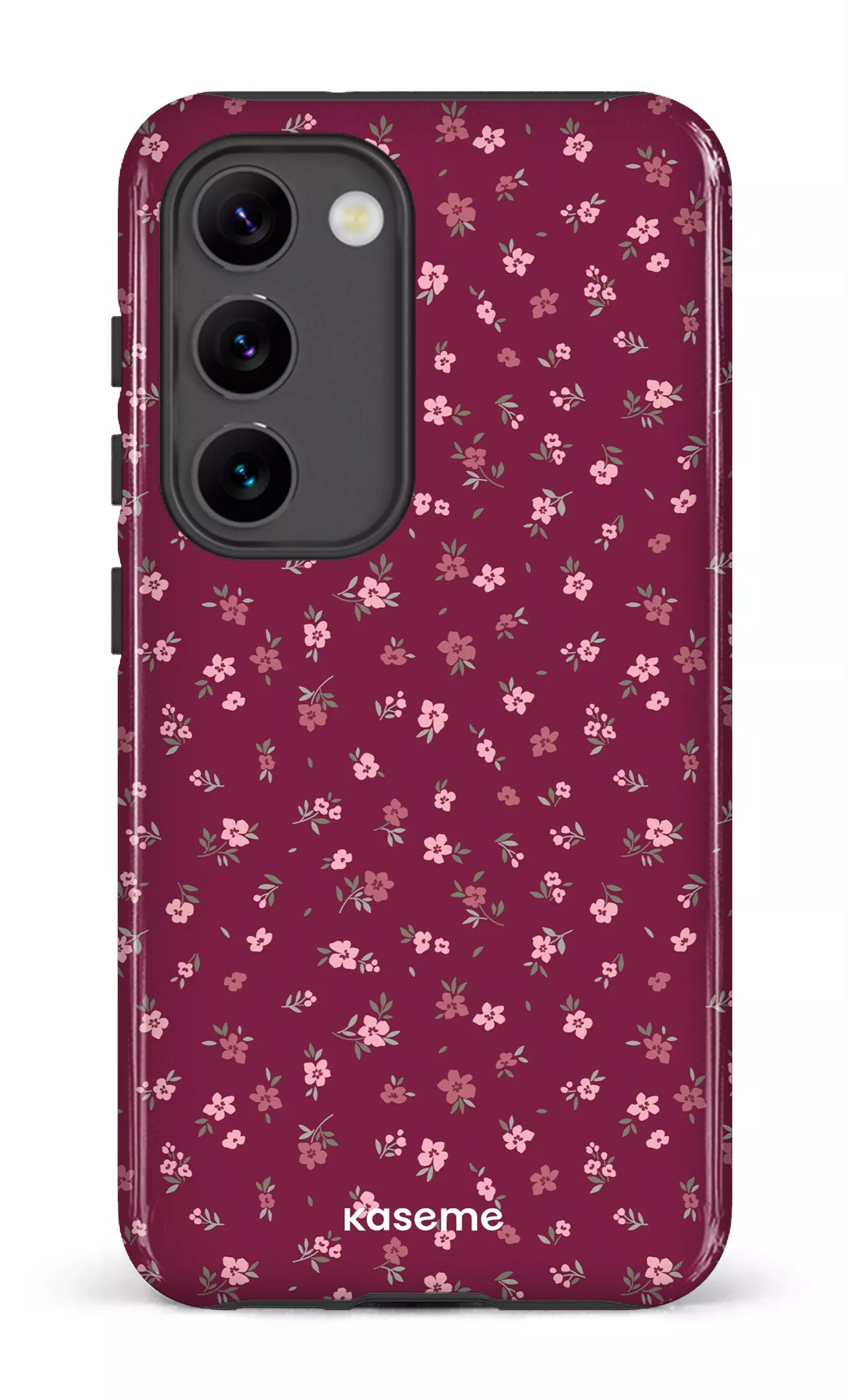Galaxy S23 Tough Gloss Porcelain Blossom Burgundy -