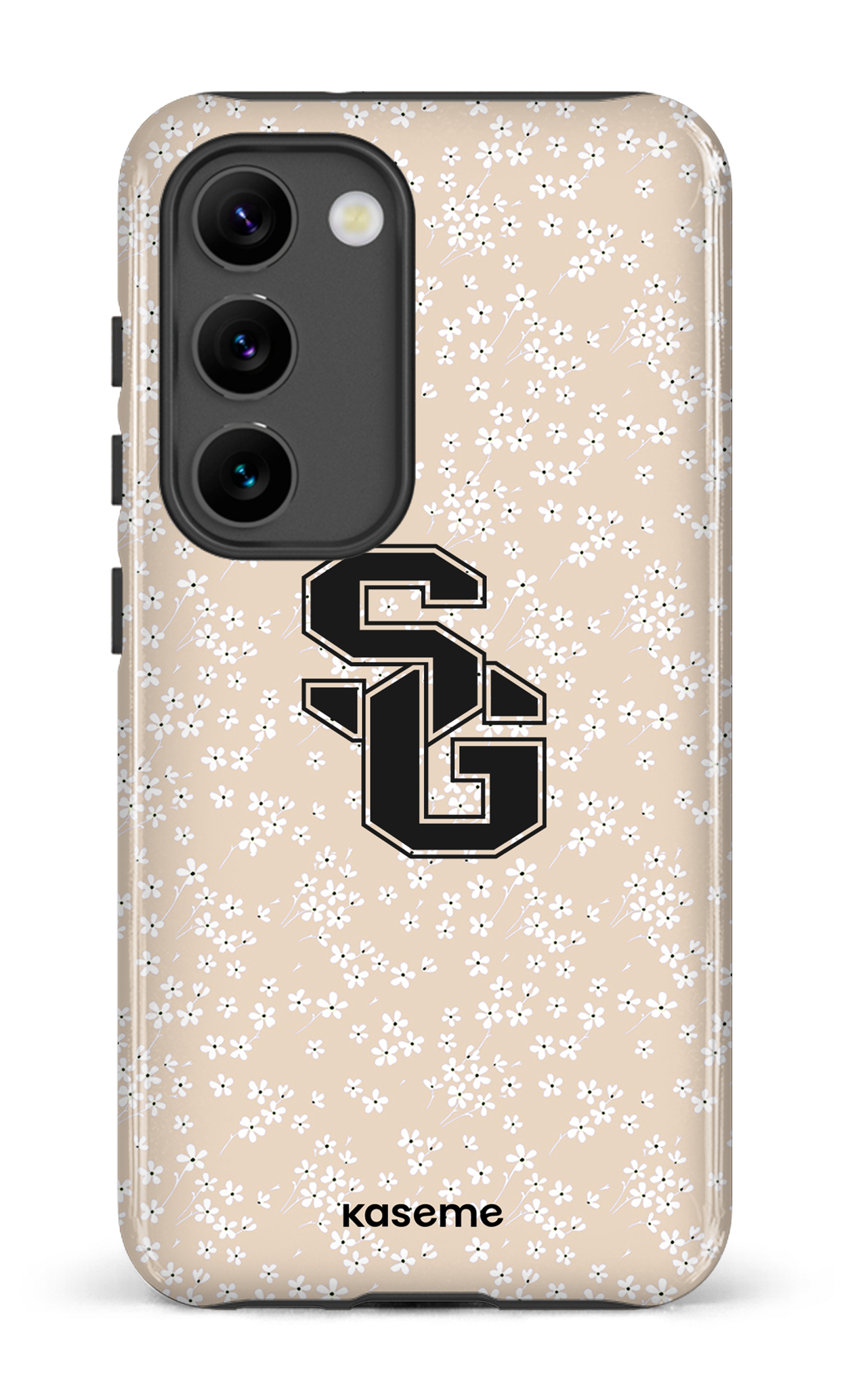 Galaxy S23 Tough Gloss Posy Beige x Dragons -