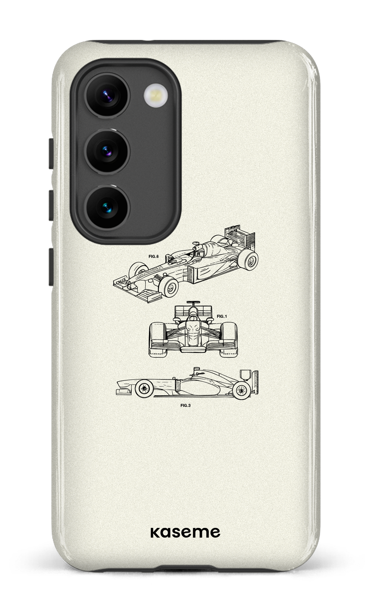 Galaxy S23 Tough Gloss Sport Car White -