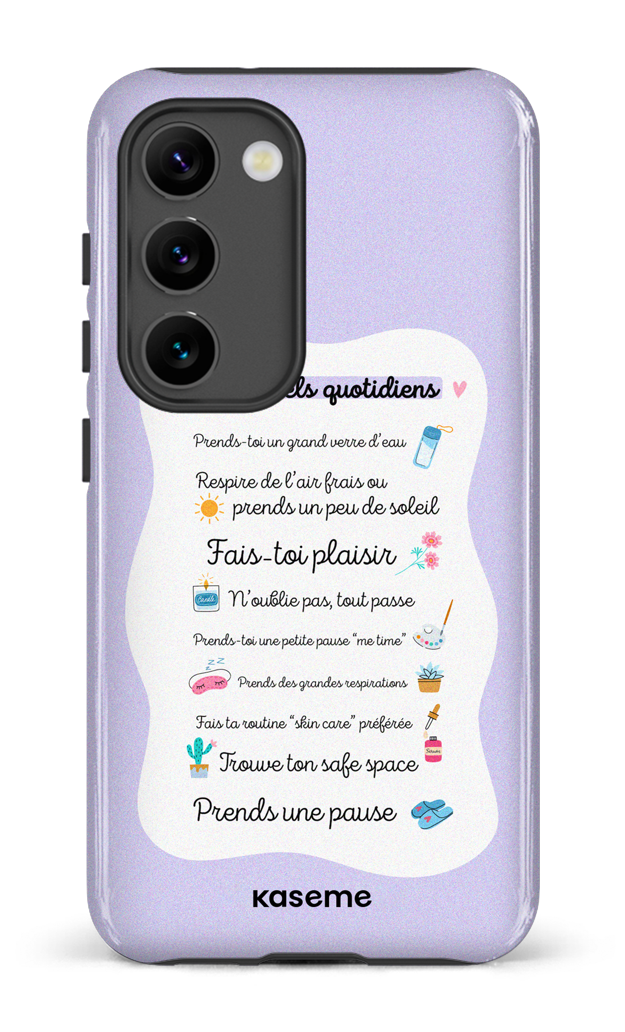 Galaxy S23 Tough Gloss Tes rappels quotidiens purple -