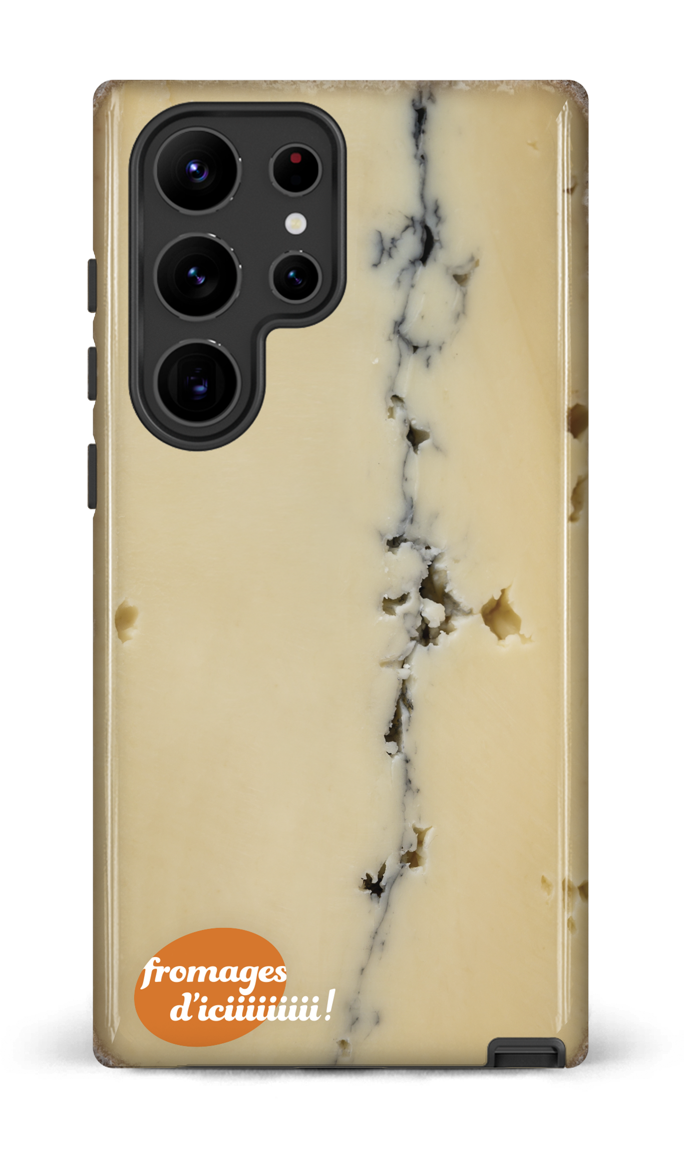Galaxy S23 Ultra Tough Gloss Fromage Cendré Logo -