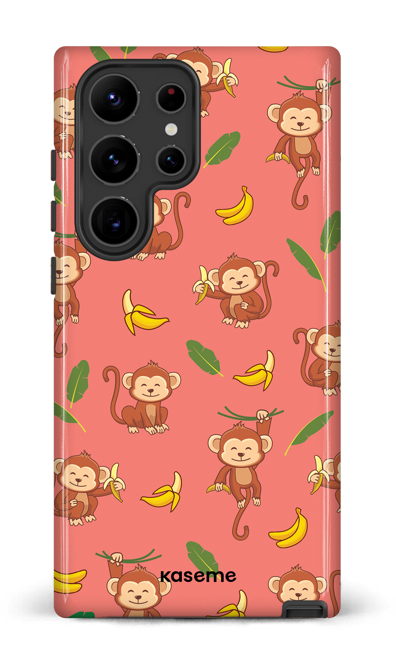 Galaxy S23 Ultra Tough Gloss Happy Monkey red -
