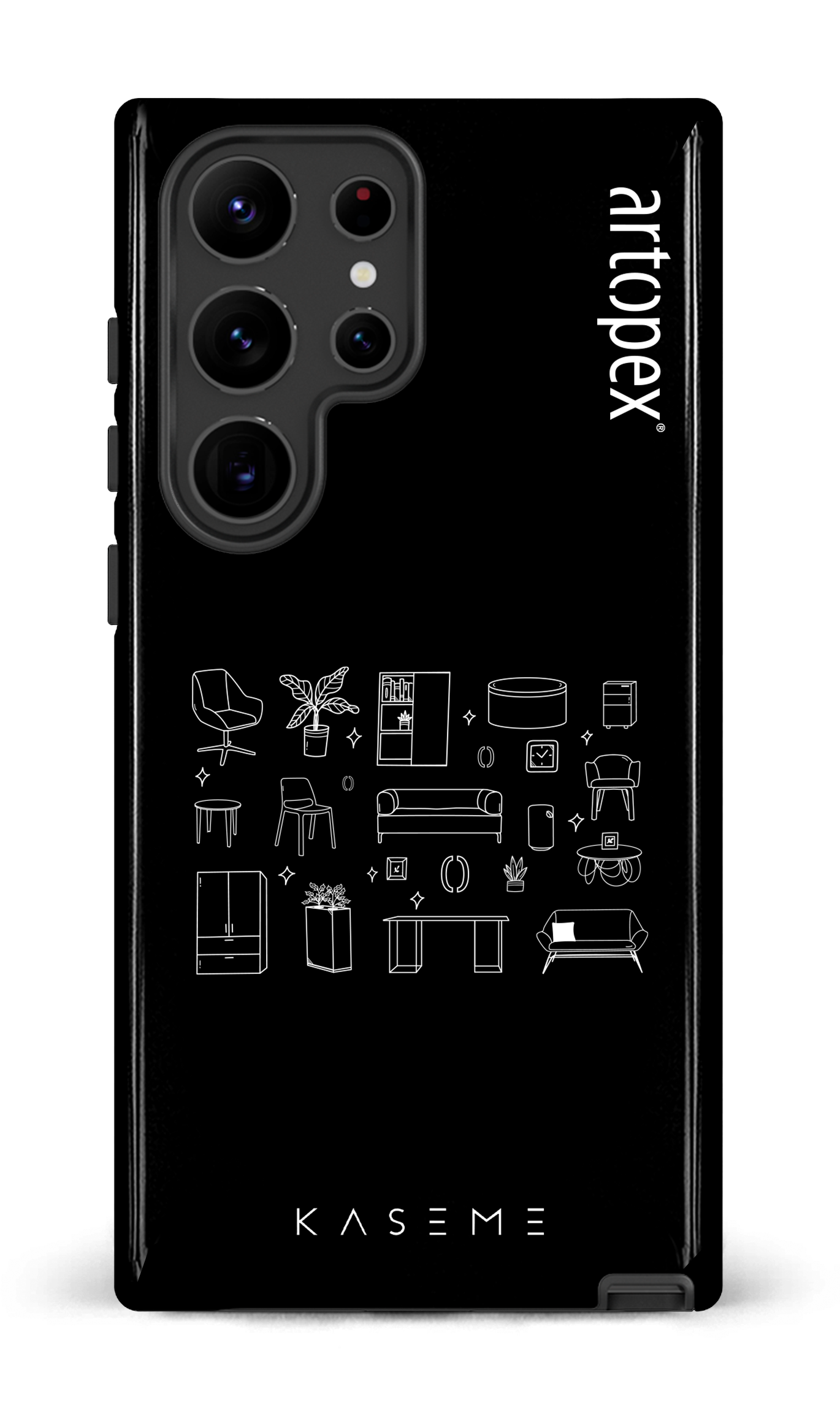 Galaxy S23 Ultra Tough Gloss L'essentiel noir par Artopex -