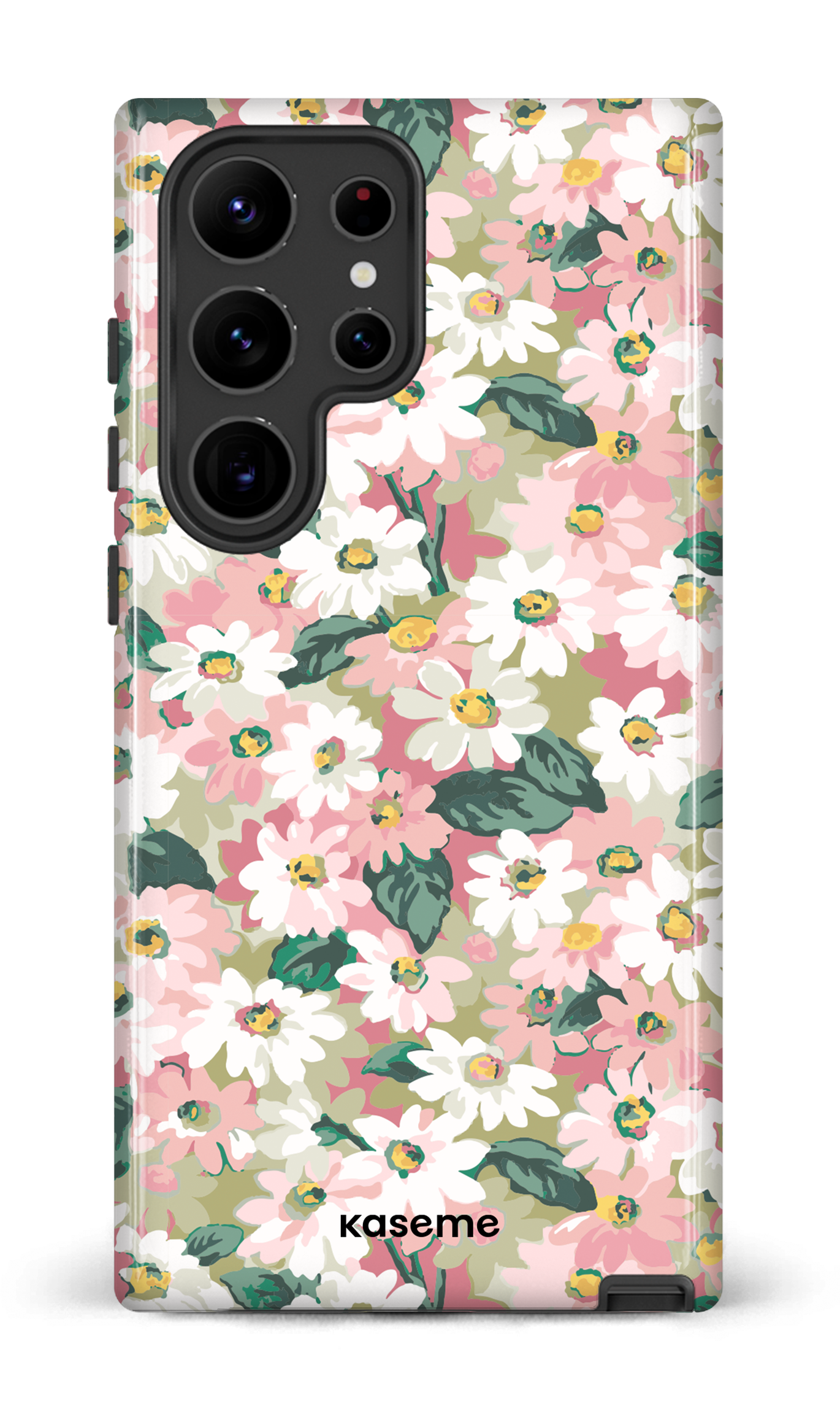 Galaxy S23 Ultra Tough Gloss Mosaic of blooms green -