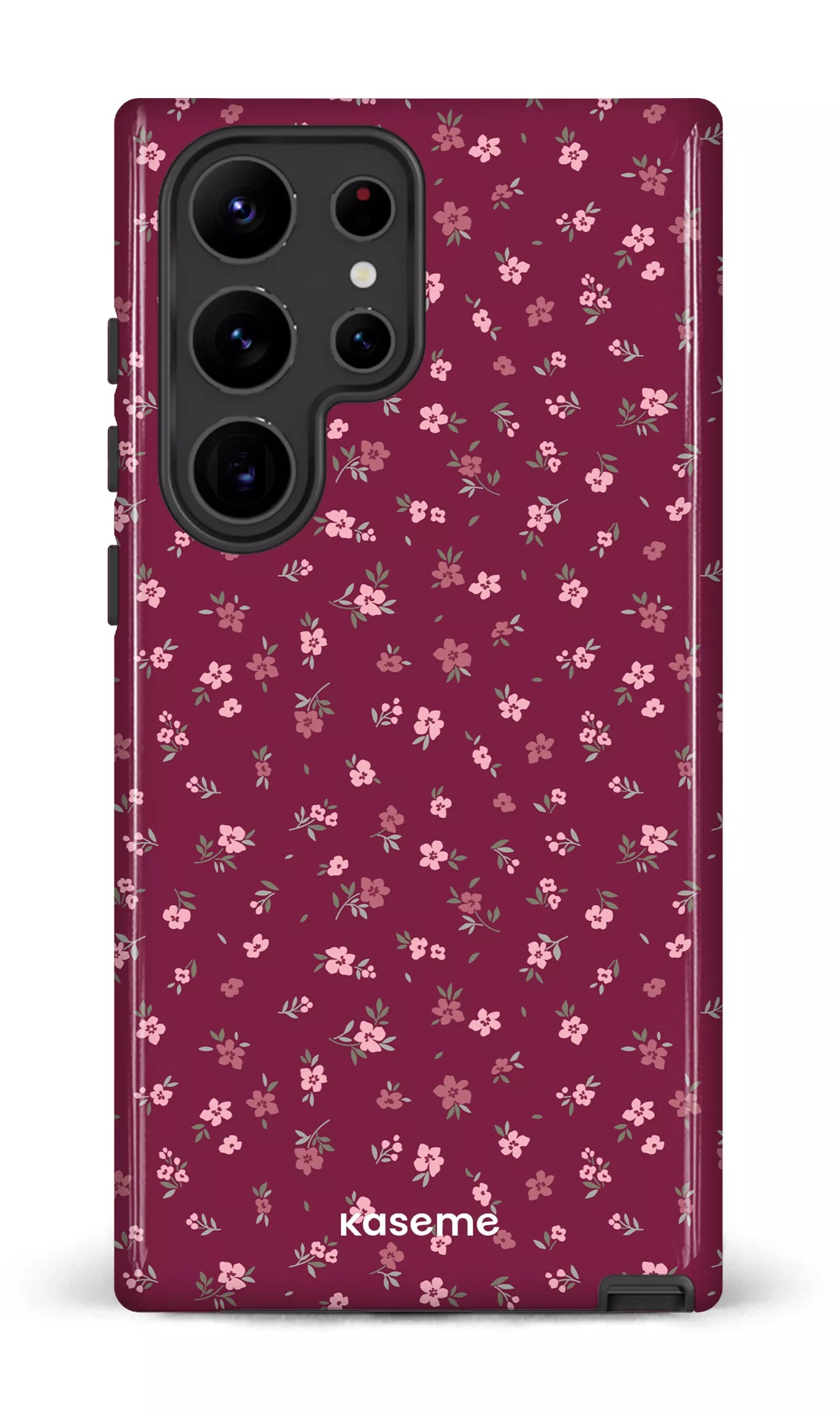 Galaxy S23 Ultra Tough Gloss Porcelain Blossom Burgundy -