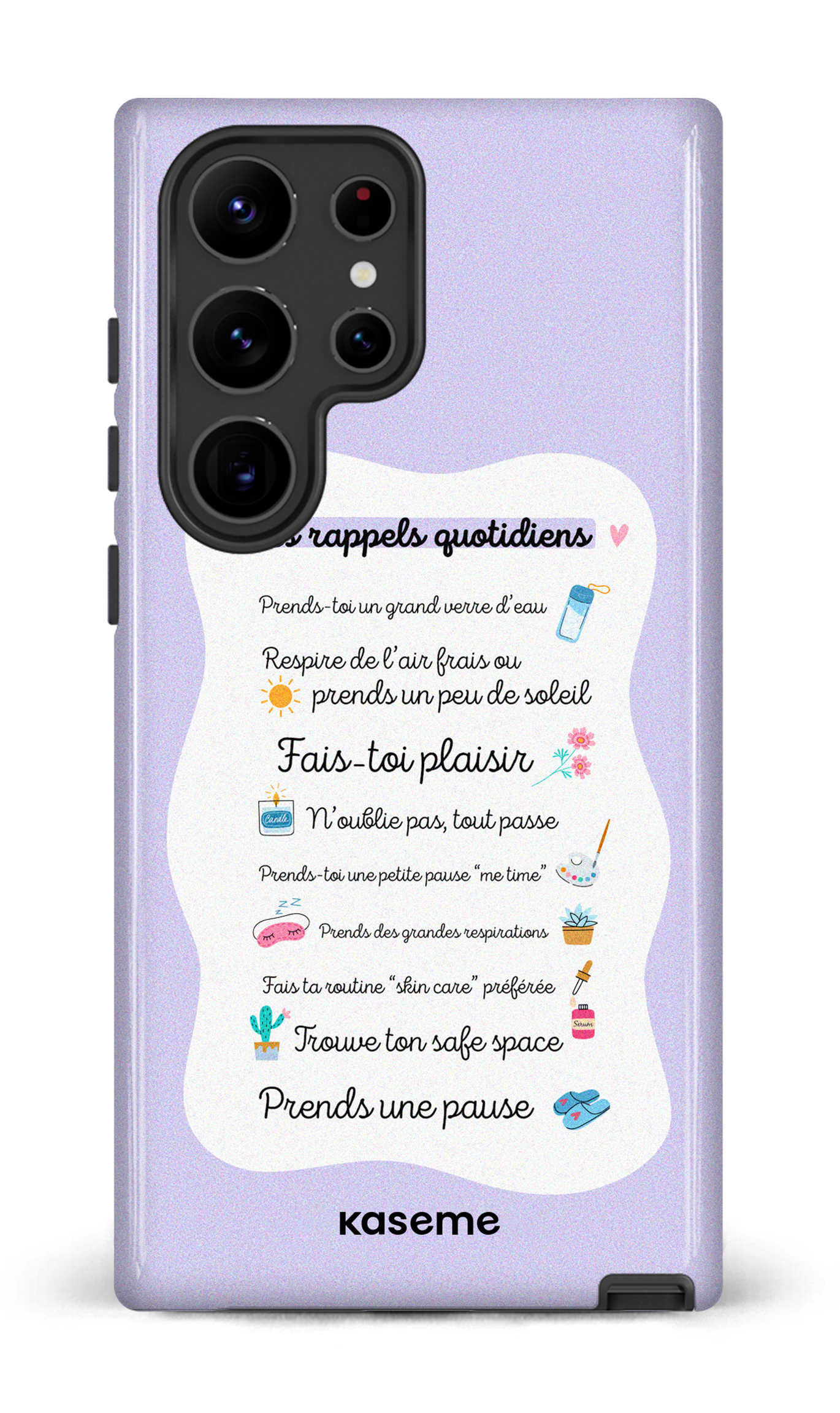 Galaxy S23 Ultra Tough Gloss Tes rappels quotidiens purple -