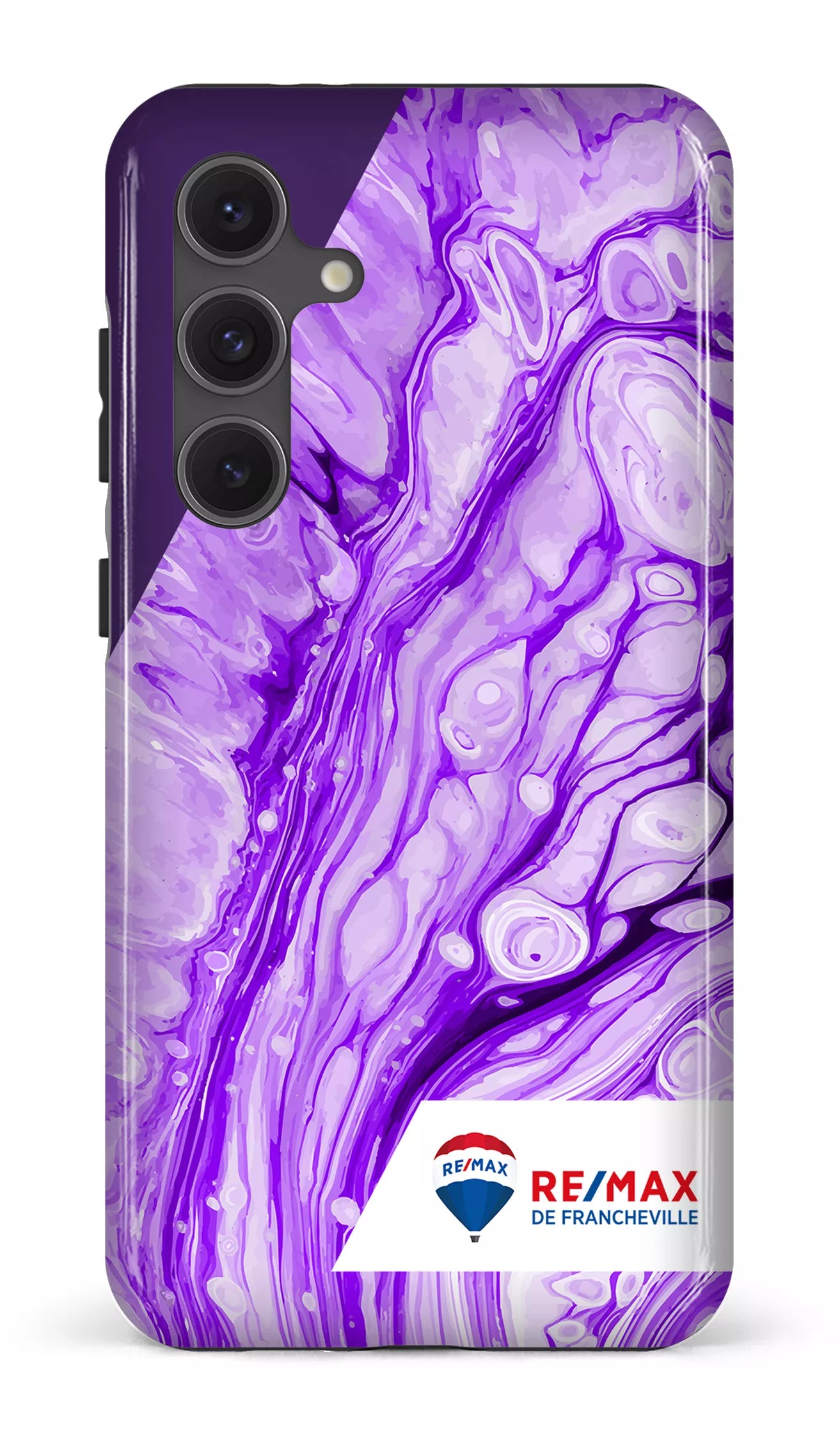 Galaxy S24FE Tough Peinture marbrée claire violette de Francheville -