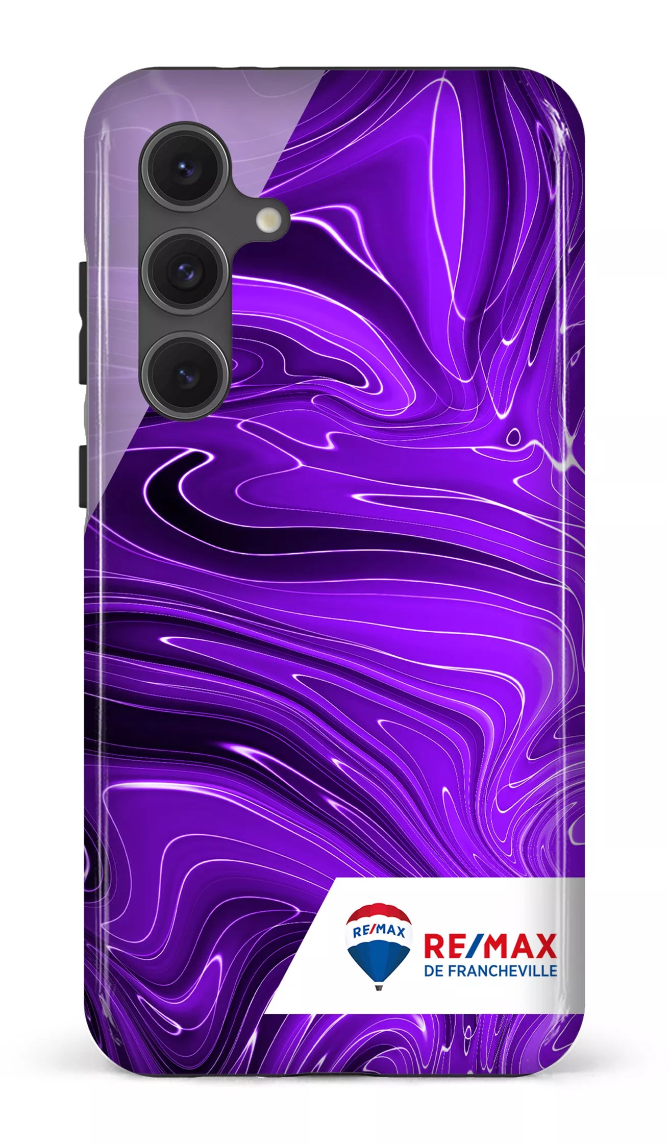 Galaxy S24FE Tough Peinture marbrée sombre violette de Francheville -