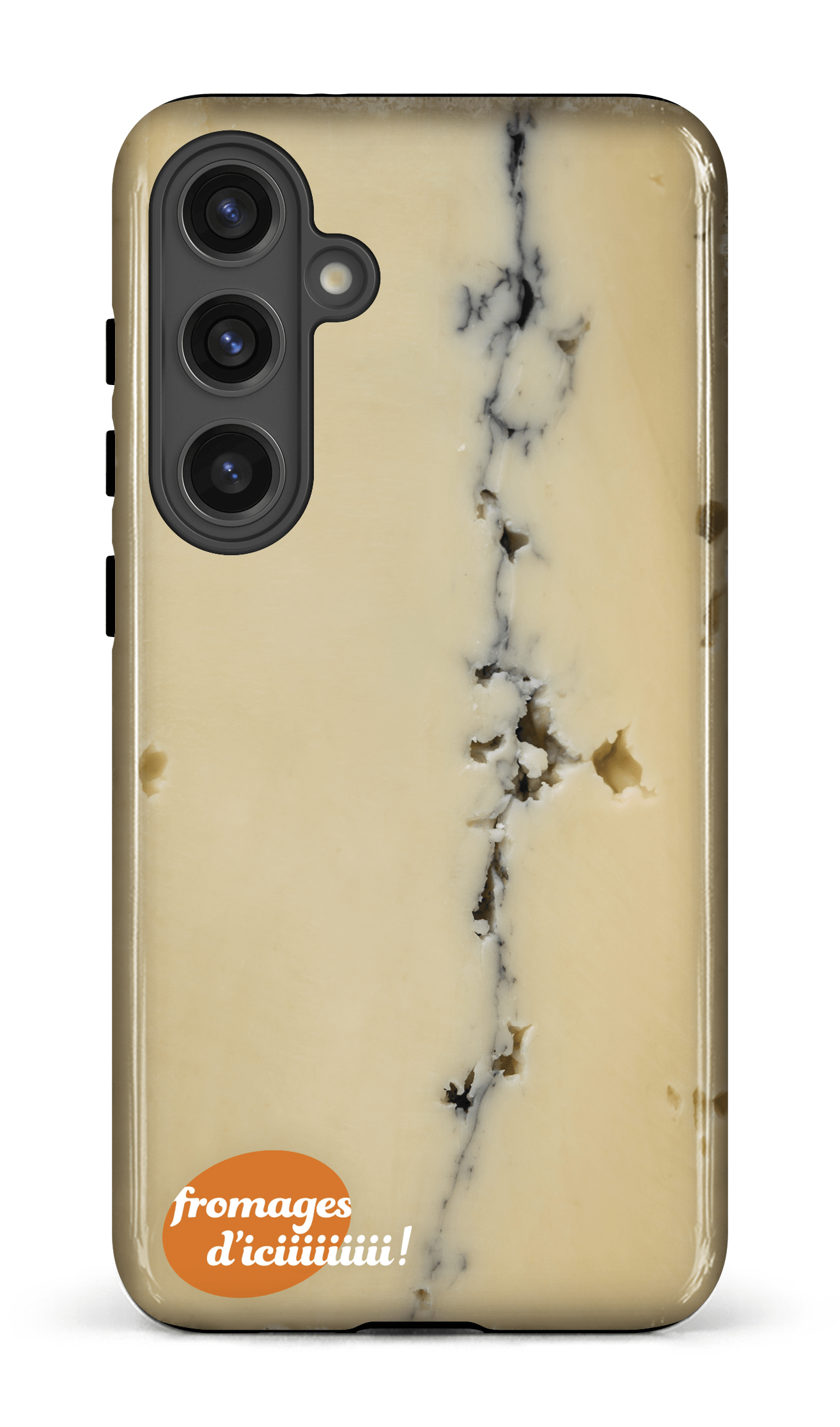 Galaxy S24 Plus Tough (Gloss) Fromage Cendré Logo -