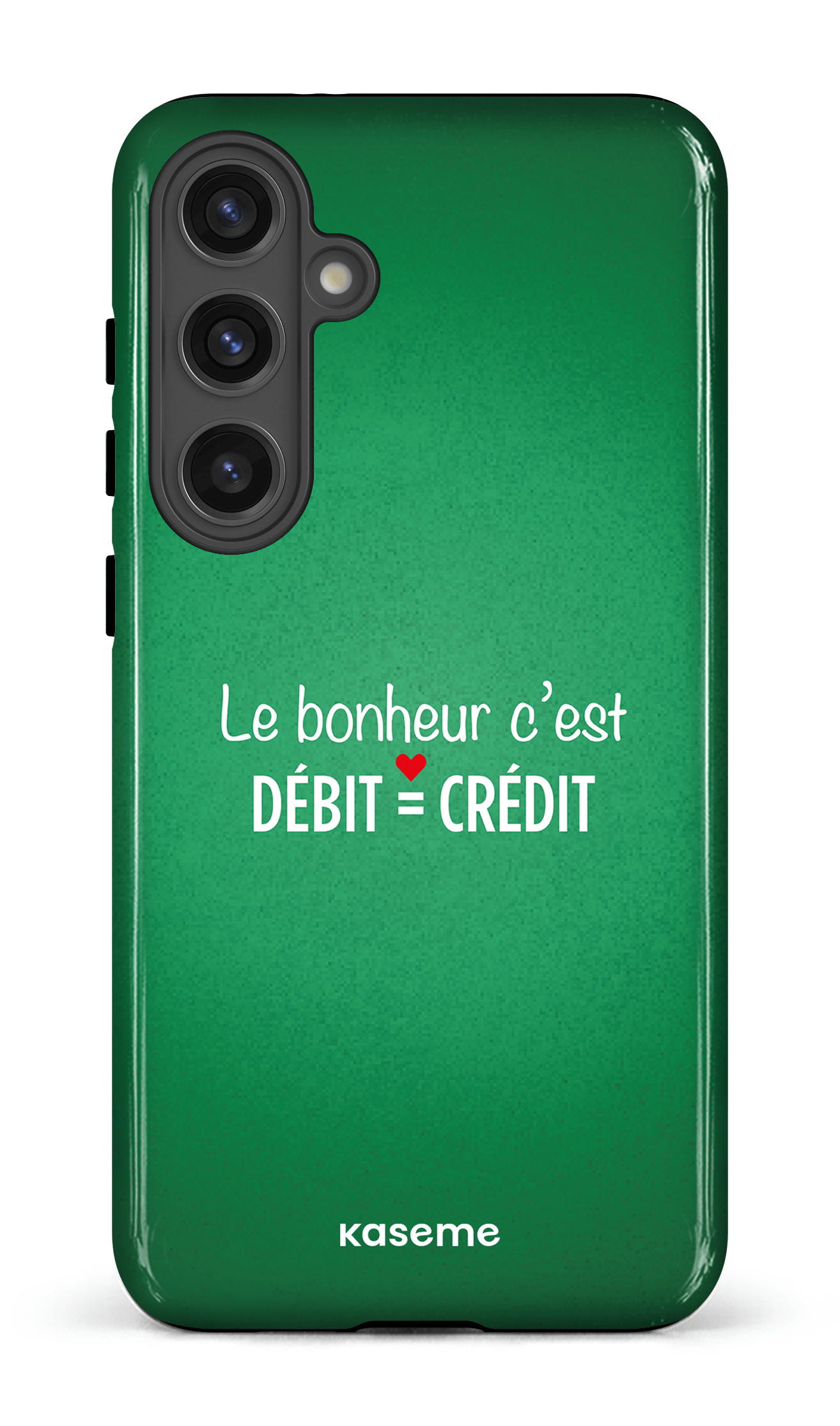 Galaxy S24 Plus Tough (Gloss) Le bonheur c'est débit = crédit (vert) -