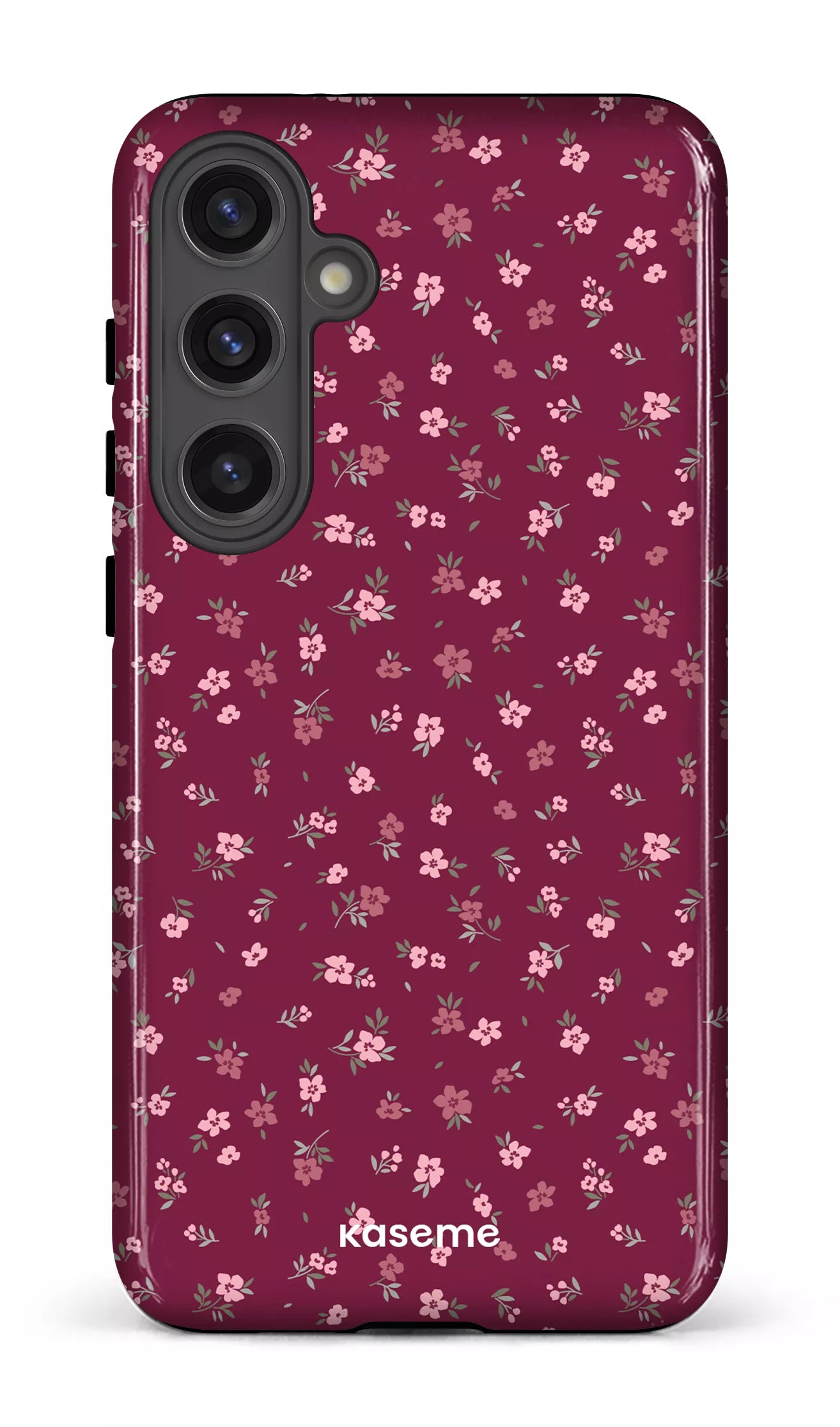 Galaxy S24 Plus Tough (Gloss) Porcelain Blossom Burgundy -