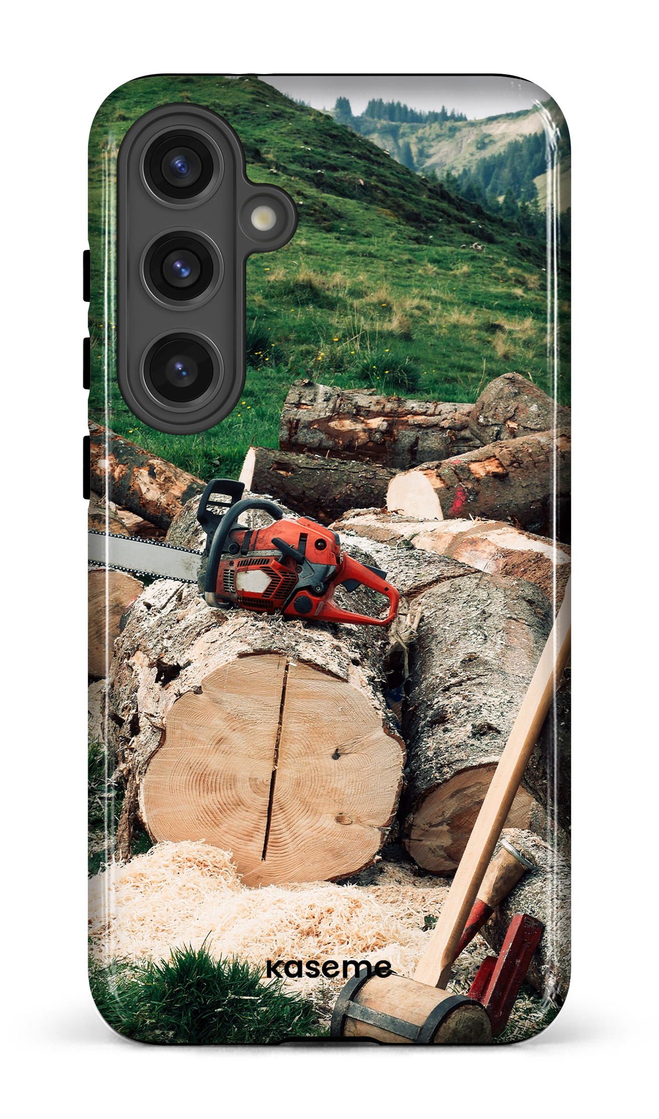 Galaxy S24 Plus Tough (Gloss) Timber Cut -