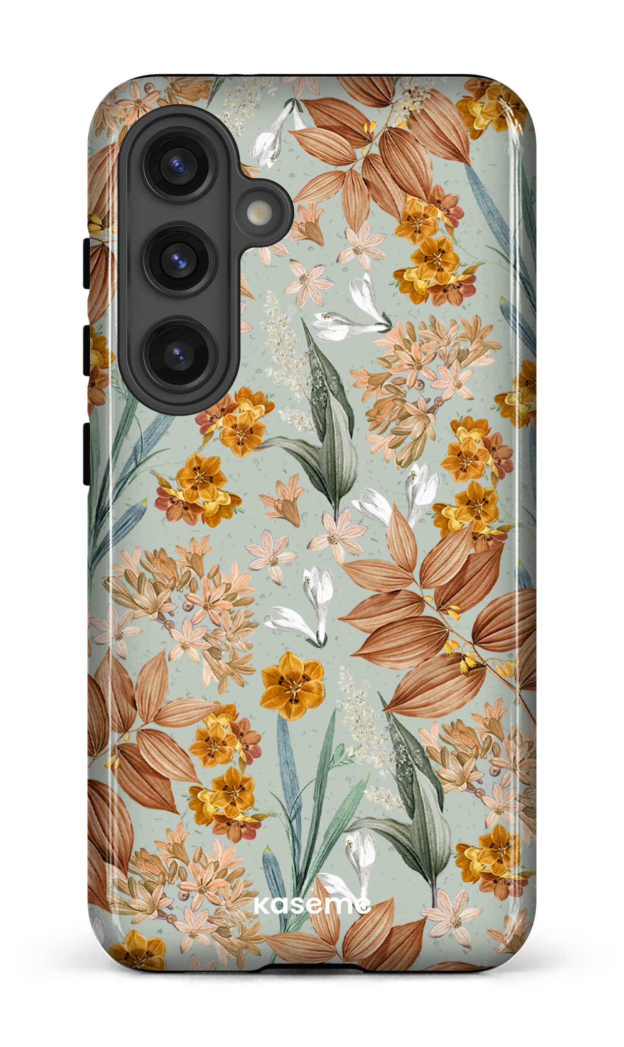 Galaxy S24 Tough (Gloss) Autumn Leaves Blue -