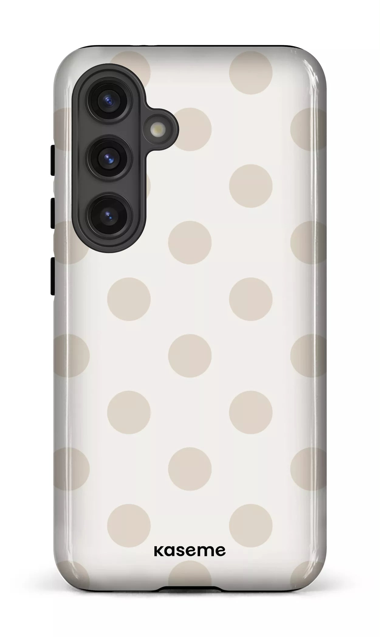 Galaxy S24 Tough (Gloss) Couture Beige & White -