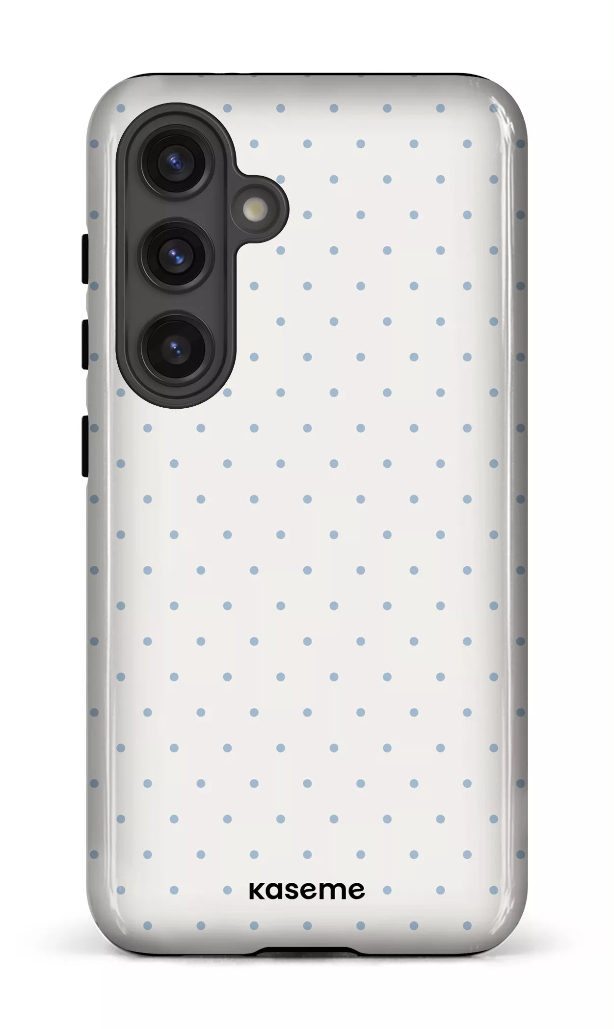 Galaxy S24 Tough (Gloss) Ditsy White & Blue -