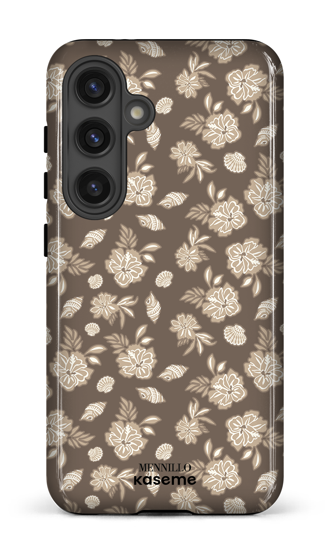 Galaxy S24 Tough (Gloss) Floral Cream by Mennillo -
