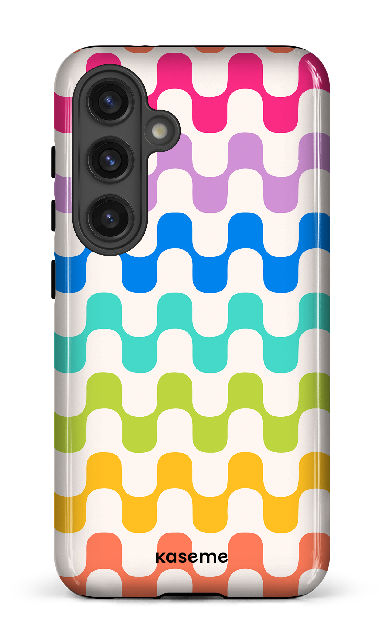Galaxy S24 Tough (Gloss) Hippy Rainbow -