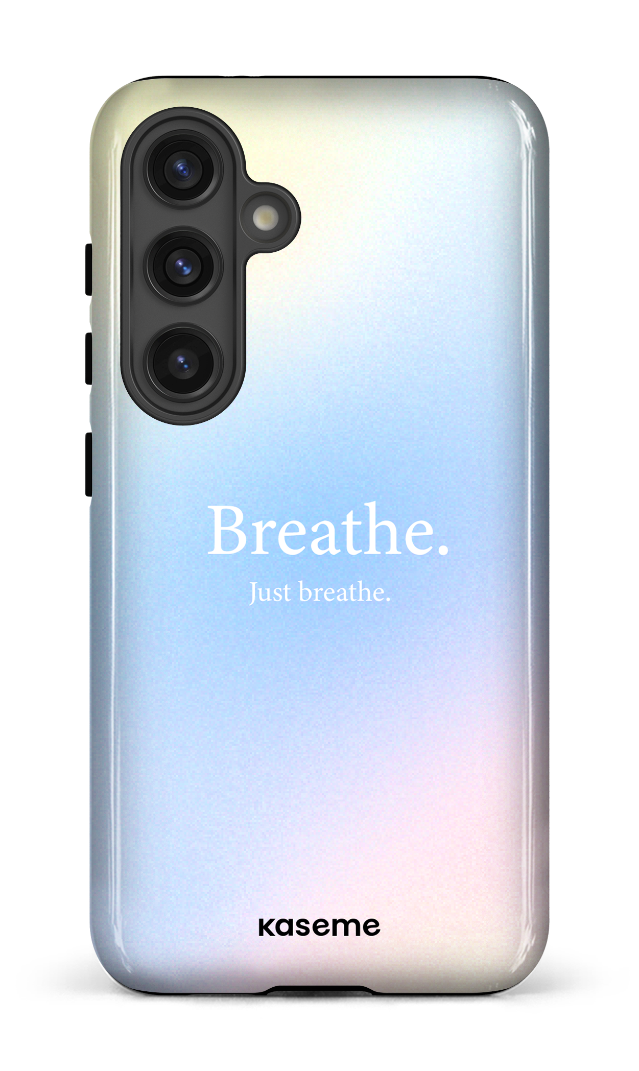 Galaxy S24 Tough (Gloss) Just breathe blue -