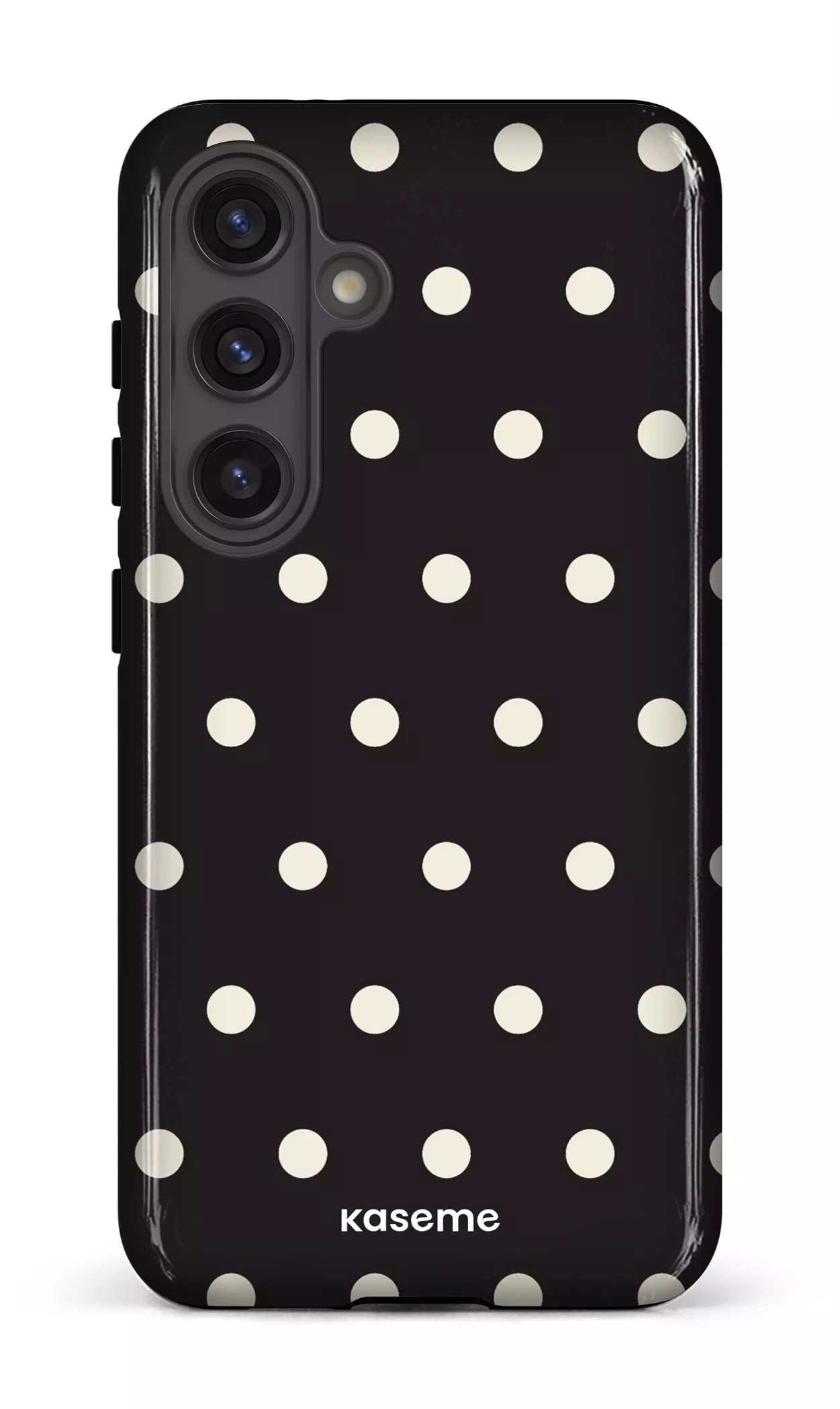 Galaxy S24 Tough (Gloss) Polka Black -