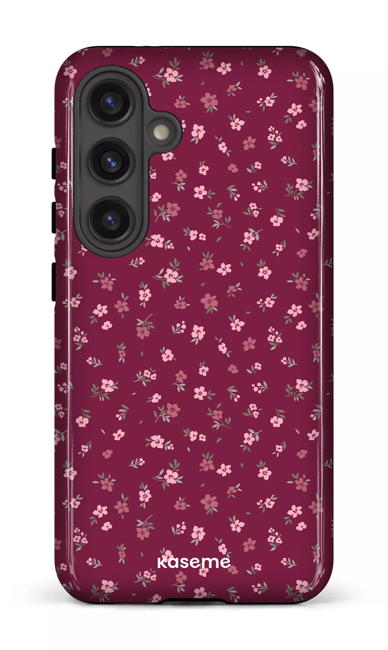 Galaxy S24 Tough (Gloss) Porcelain Blossom Burgundy -