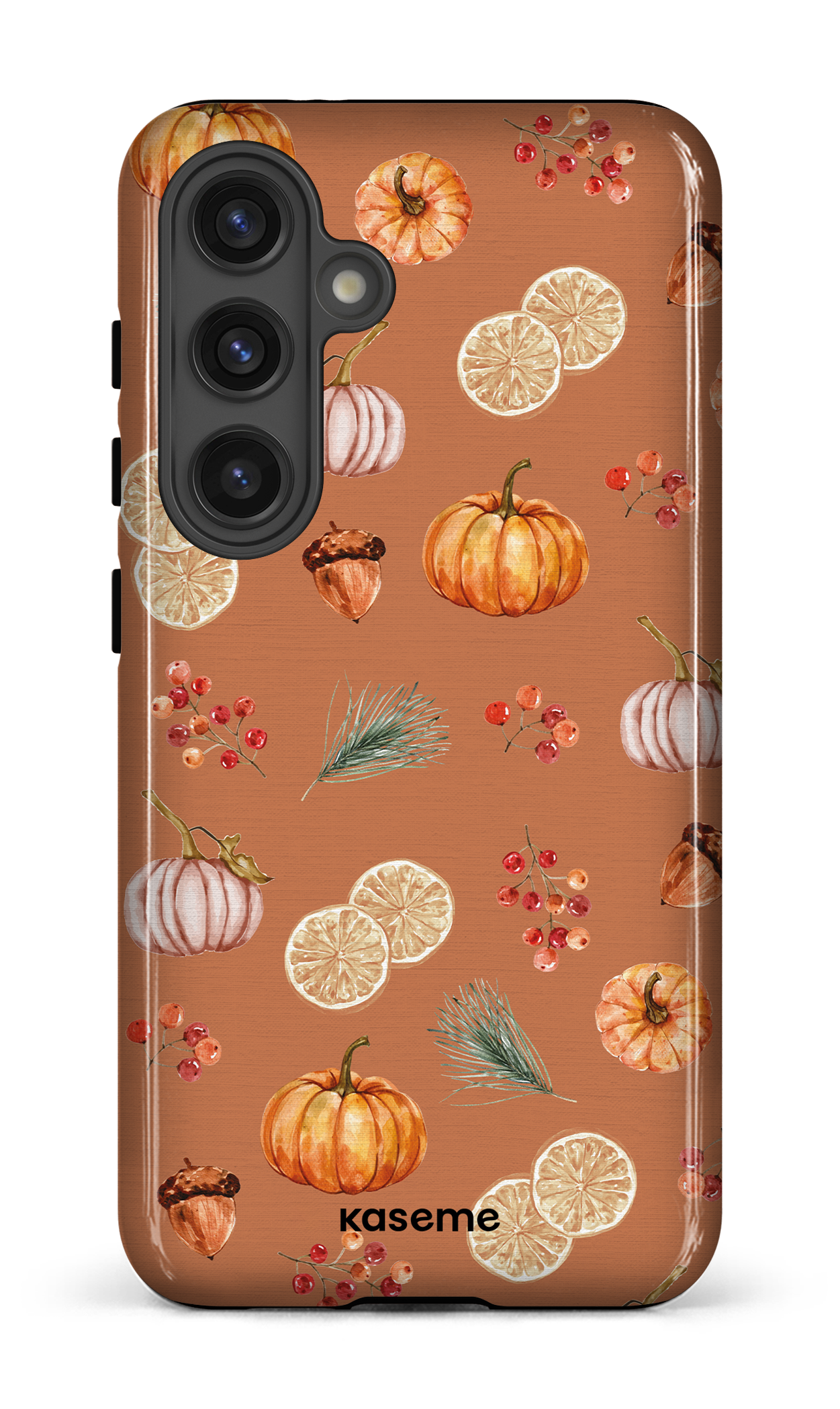 Galaxy S24 Tough (Gloss) Pumpkin Garden Orange -