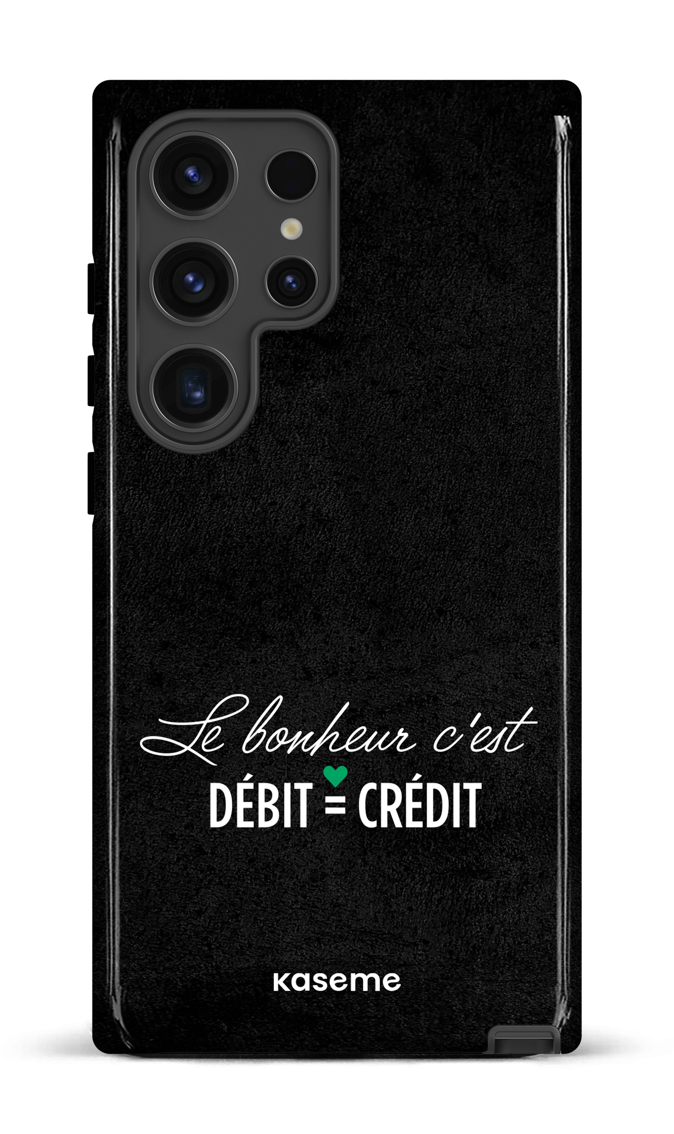 Galaxy S24 Ultra Tough (Gloss) Le bonheur c'est débit = crédit (noir) -