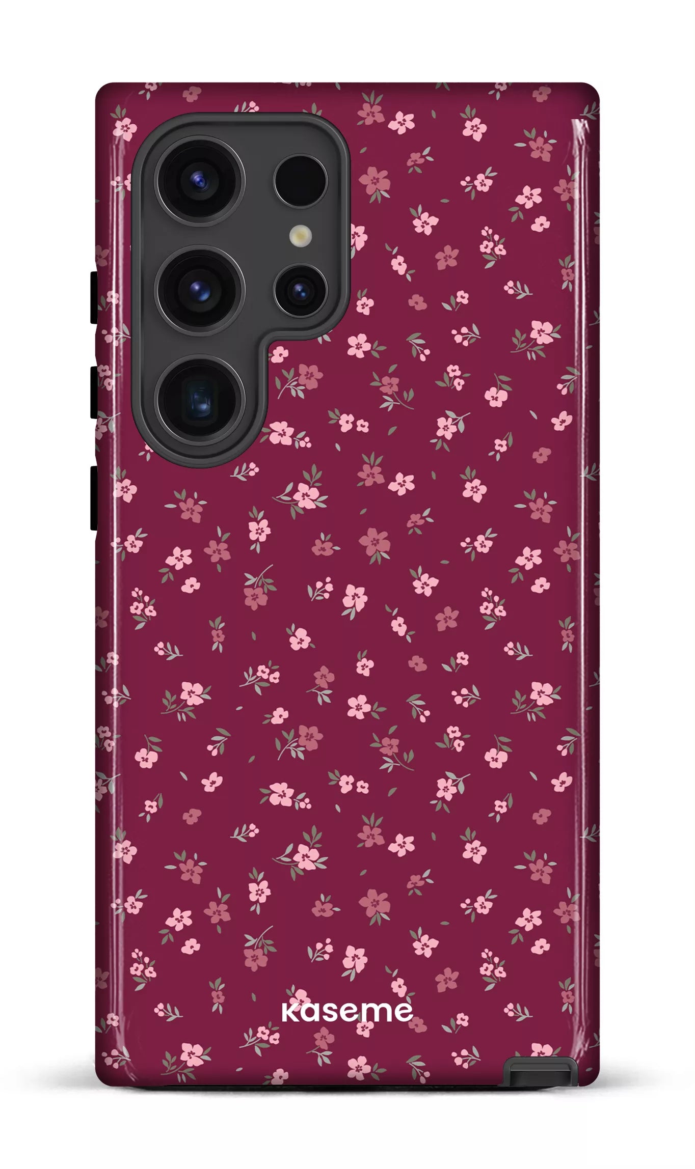 Galaxy S24 Ultra Tough (Gloss) Porcelain Blossom Burgundy -