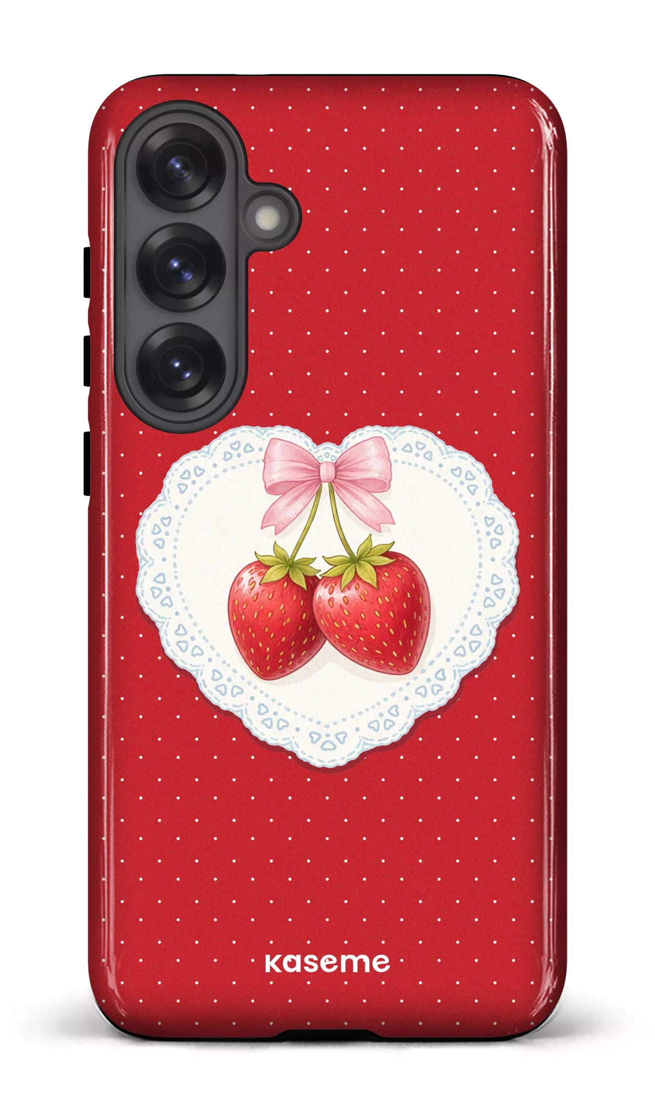 Galaxy S25 Plus Tough (Gloss) Fresa Lace Red -