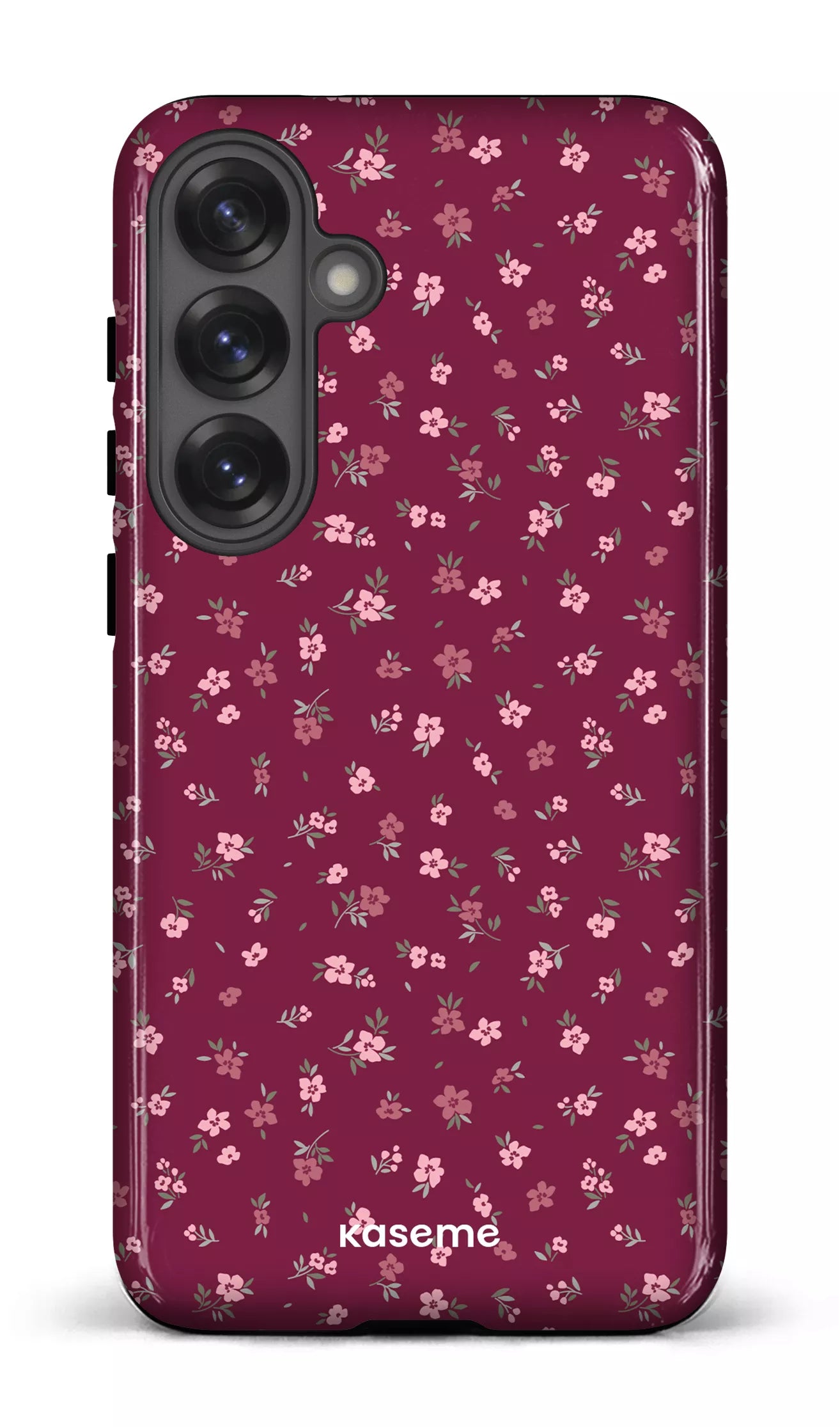 Galaxy S25 Plus Tough (Gloss) Porcelain Blossom Burgundy -