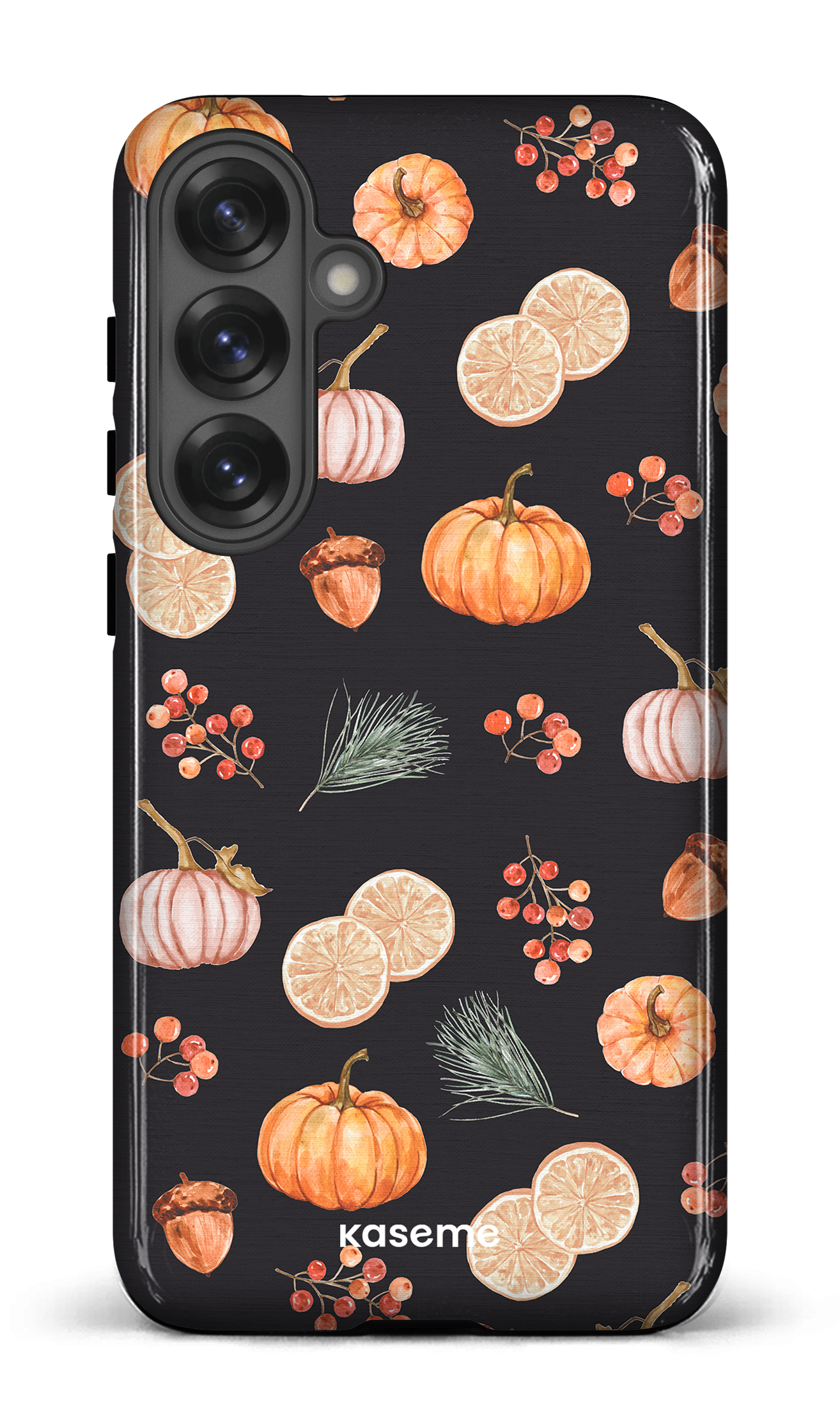 Galaxy S25 Plus Tough (Gloss) Pumpkin Garden Black -