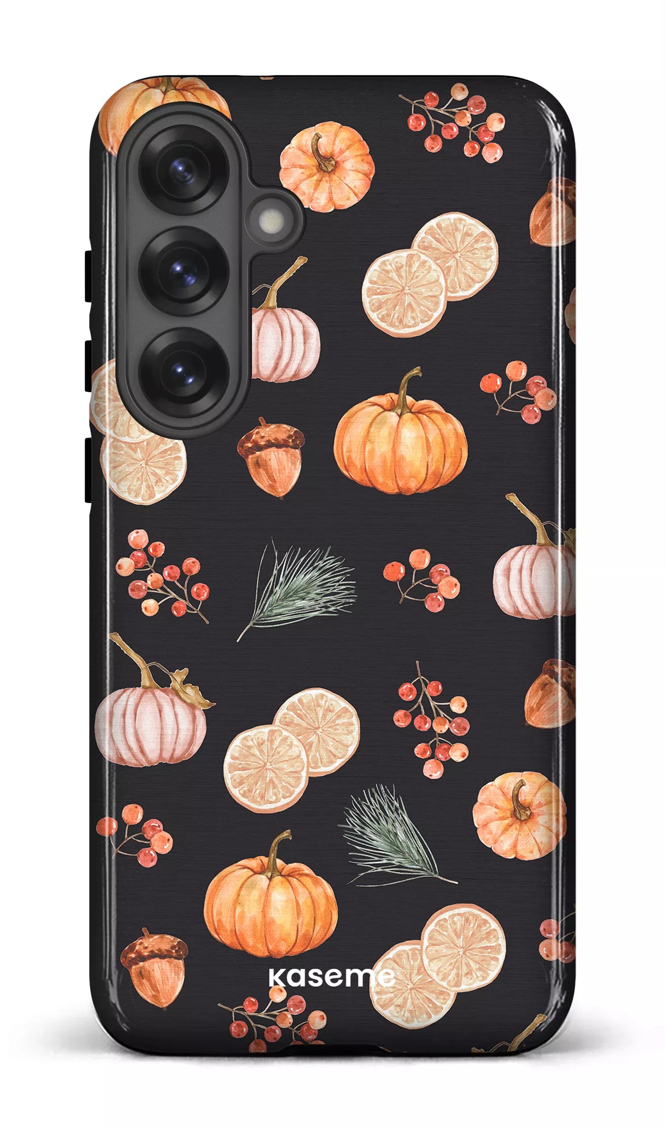 Galaxy S25 Plus Tough (Gloss) Pumpkin Garden Black -