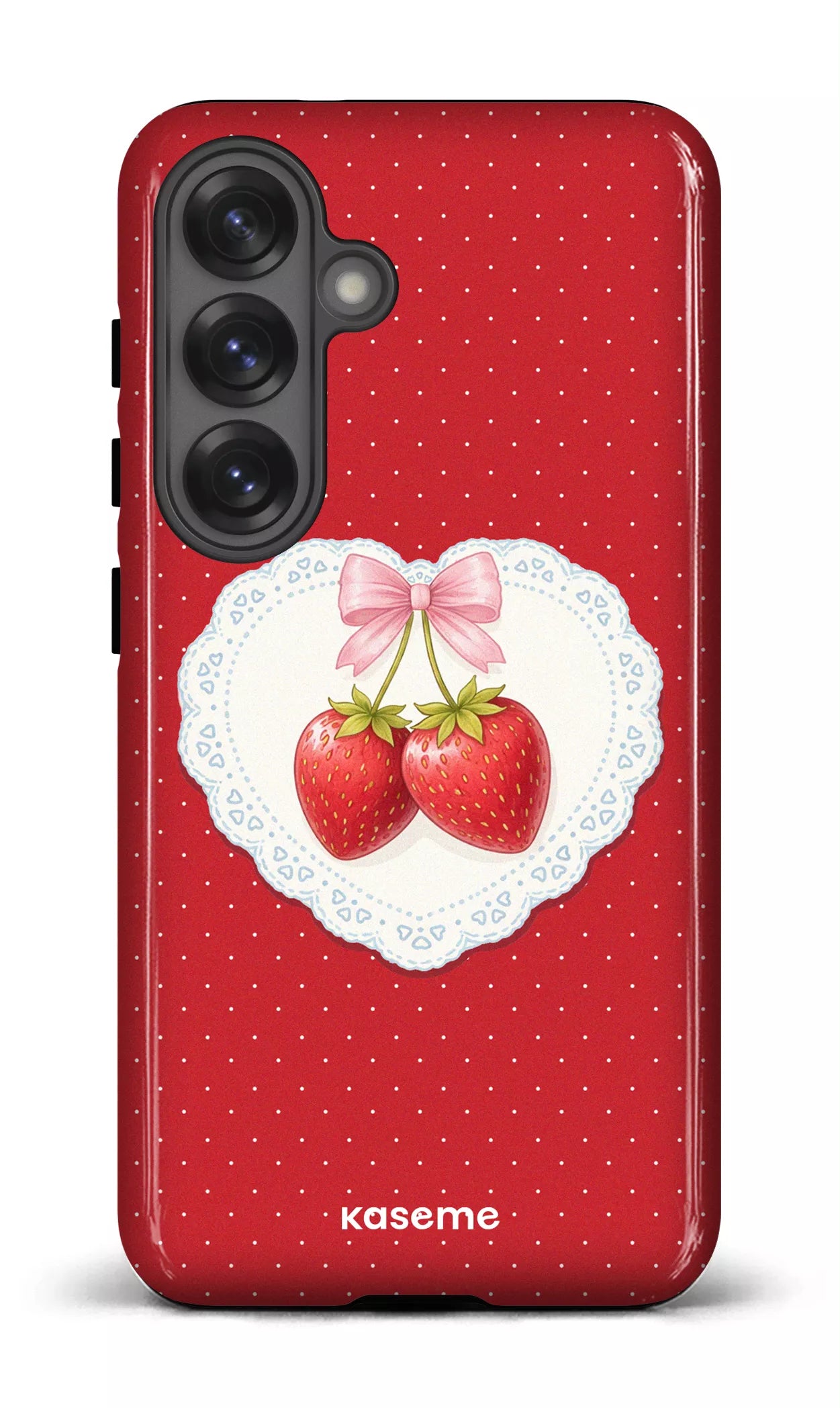 Galaxy S25 Tough (Gloss) Fresa Lace Red -