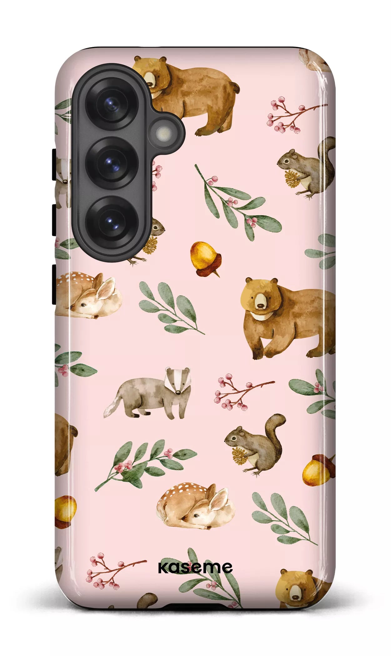 Galaxy S25 Tough (Gloss) Furry Forest Pink -