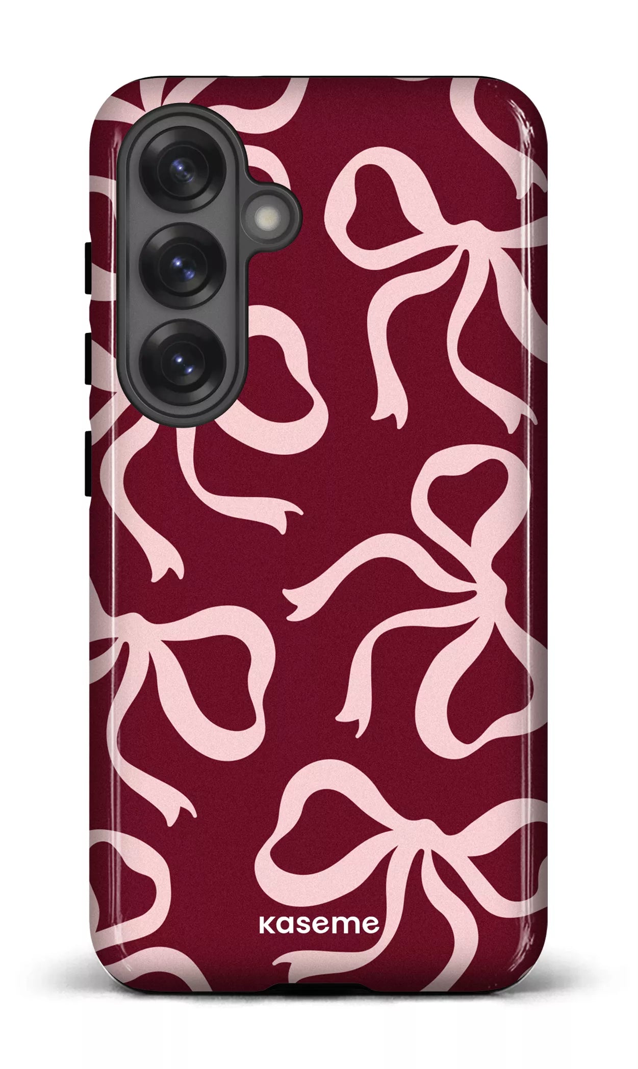 Galaxy S25 Tough (Gloss) Lace Burgundy & Pink -