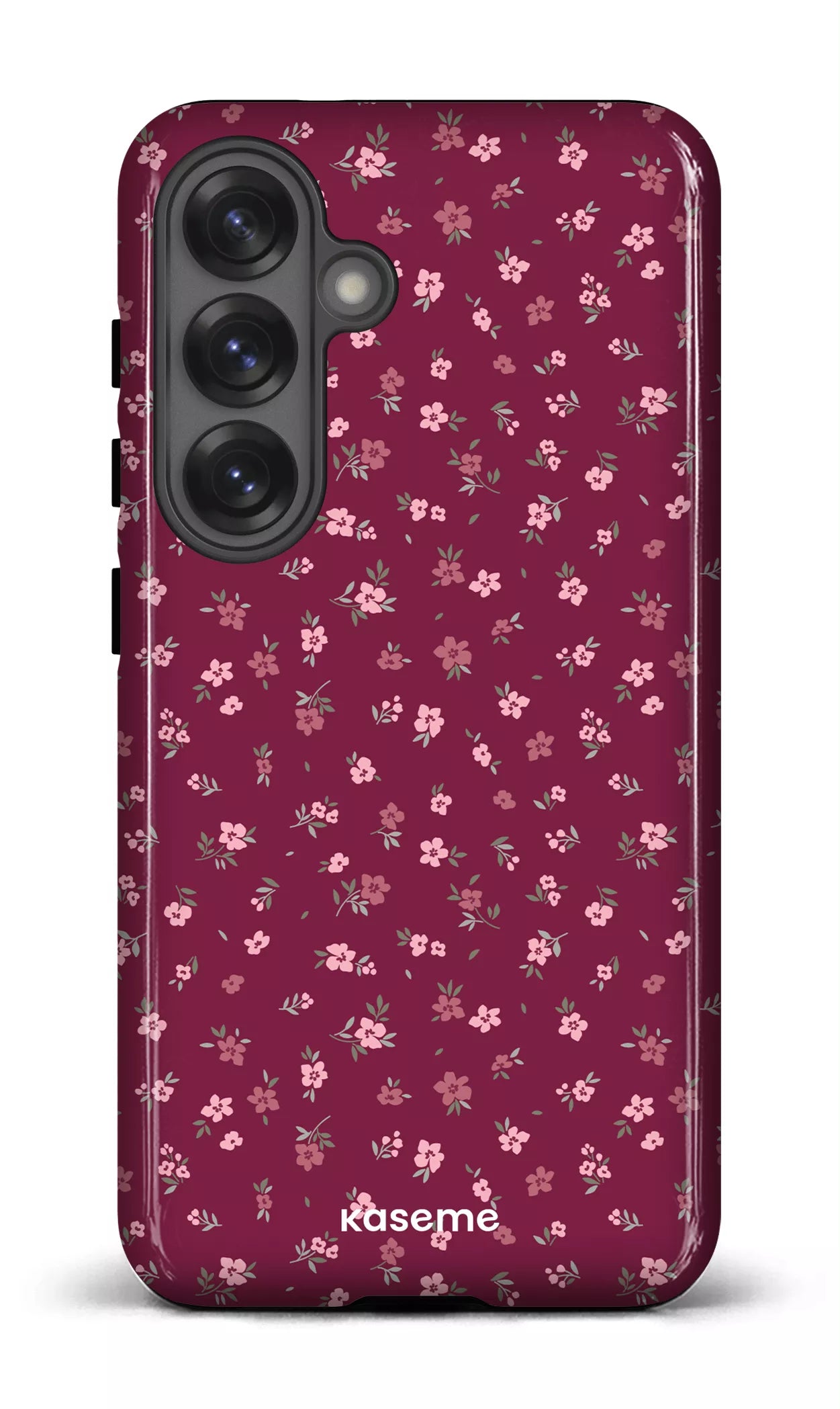 Galaxy S25 Tough (Gloss) Porcelain Blossom Burgundy -