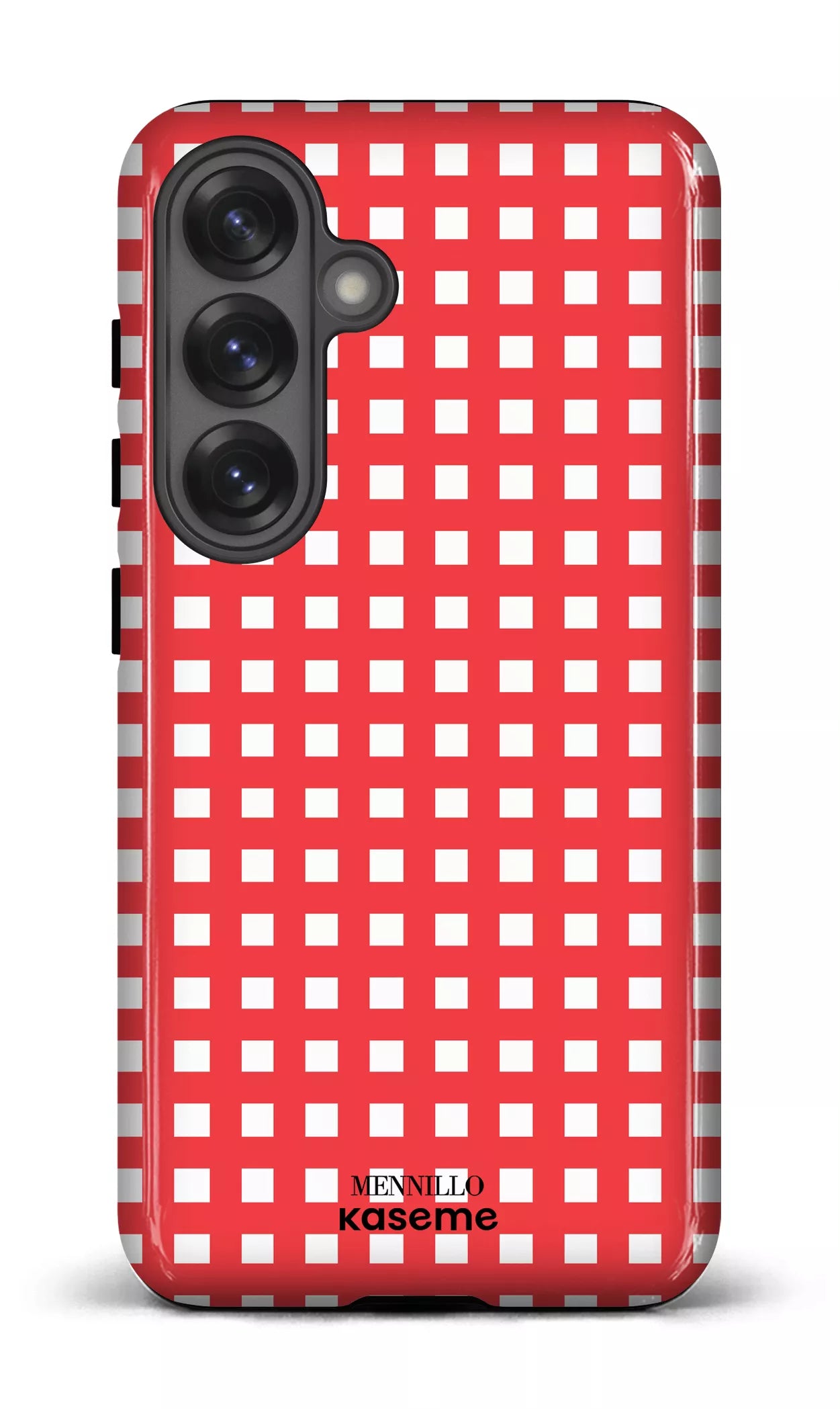 Galaxy S25 Tough (Gloss) Red Checkered by Mennillo -